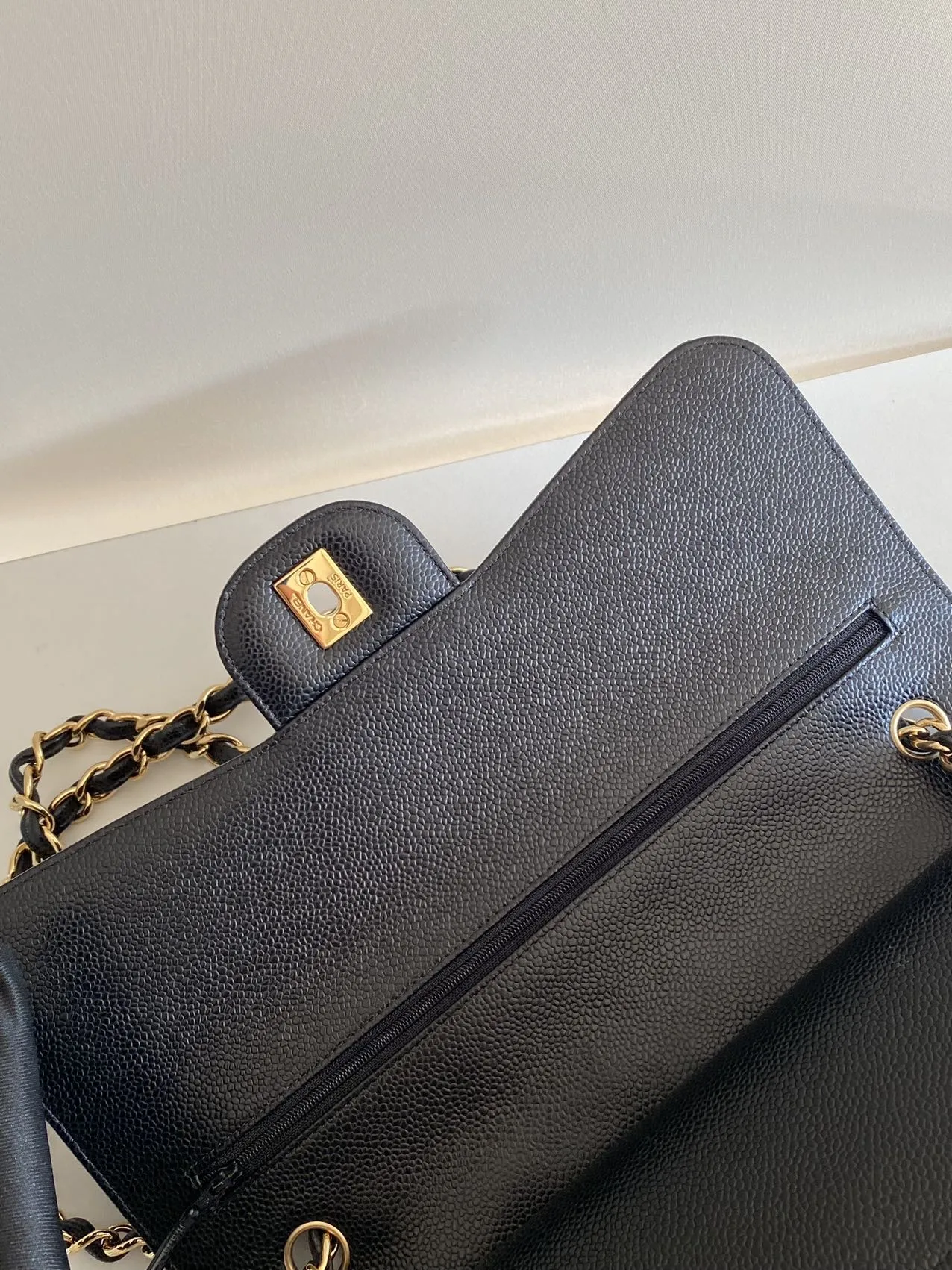 CHANEL Black Jumbo Classic Flap Bag CHANEL Black Jumbo Classic Flap Bag