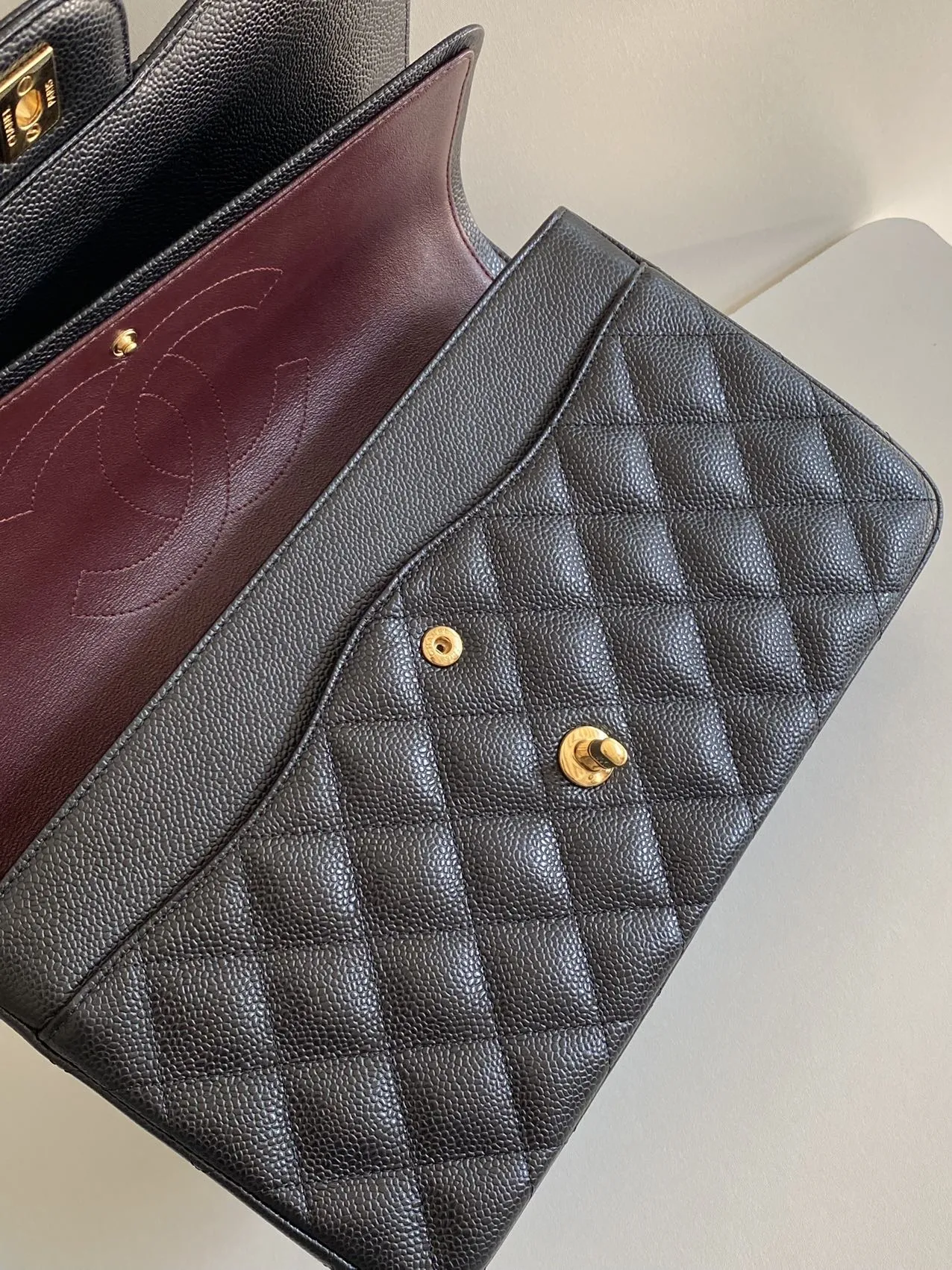 CHANEL Black Jumbo Classic Flap Bag CHANEL Black Jumbo Classic Flap Bag