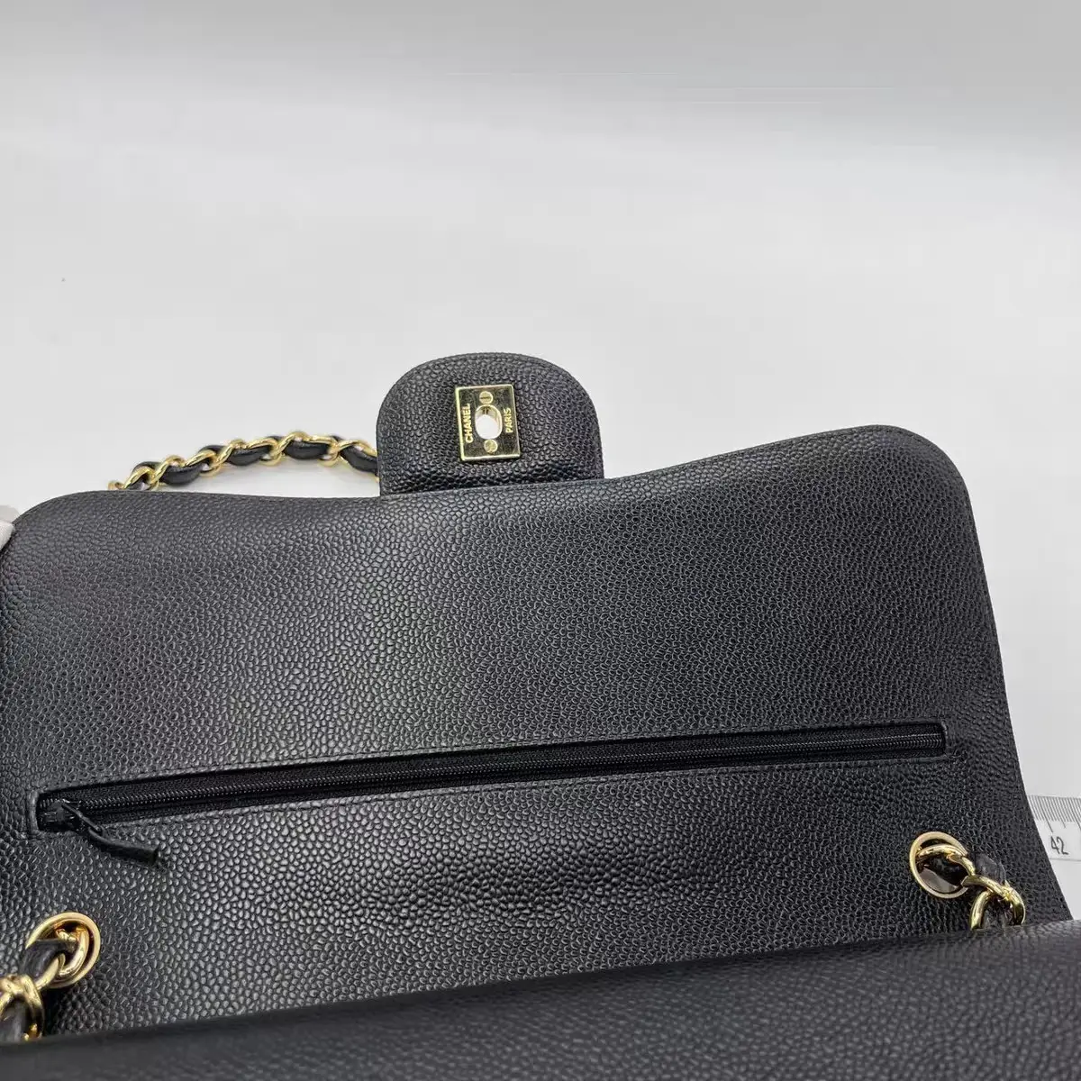 CHANEL Classic Flap Large / Jumbo Bag Black Caviar Leather Gold Hardware CHANEL Classic Flap Large / Jumbo Bag Black Caviar Leather Gold Hardware