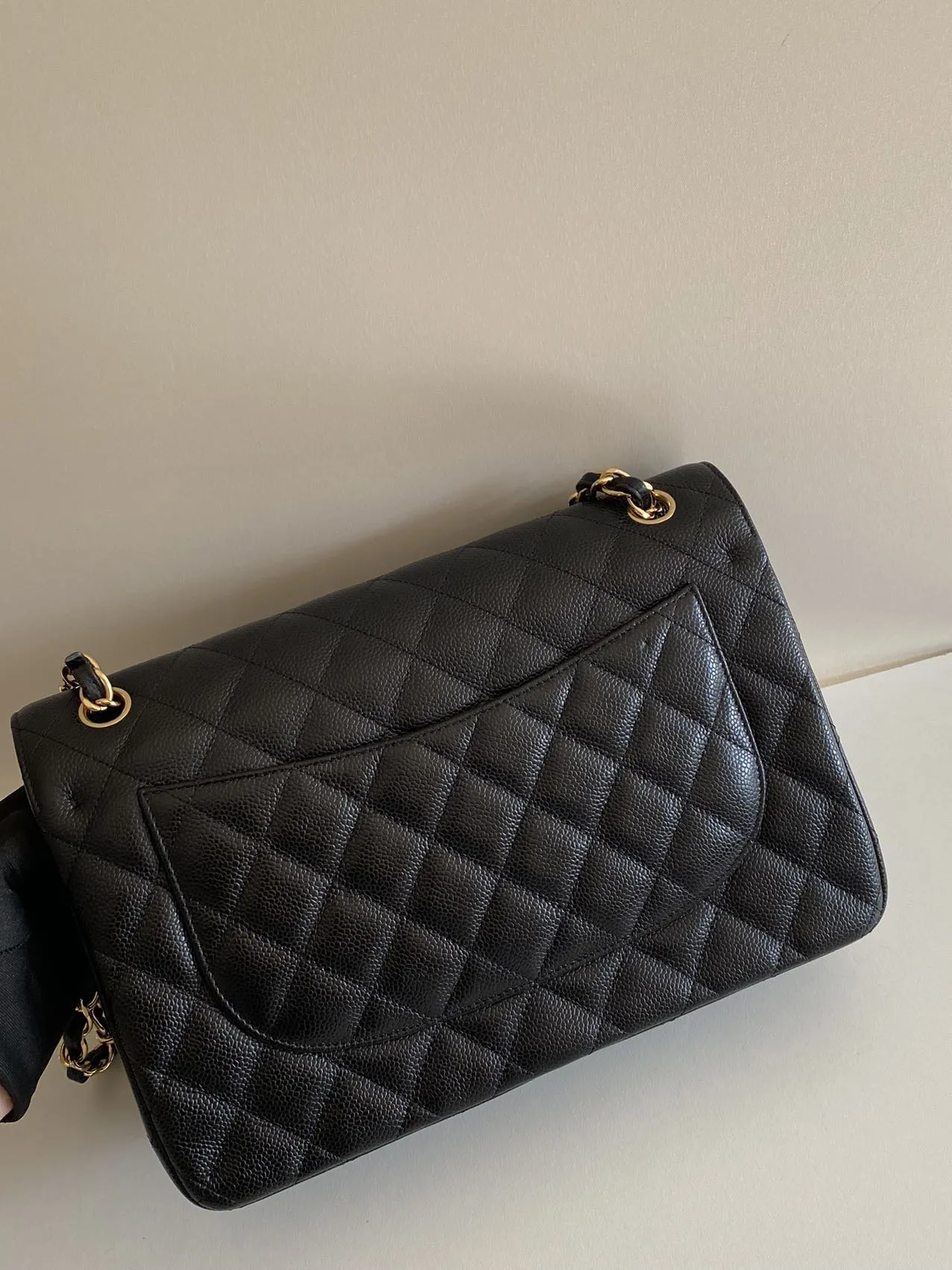 CHANEL Black Jumbo Classic Flap Bag CHANEL Black Jumbo Classic Flap Bag