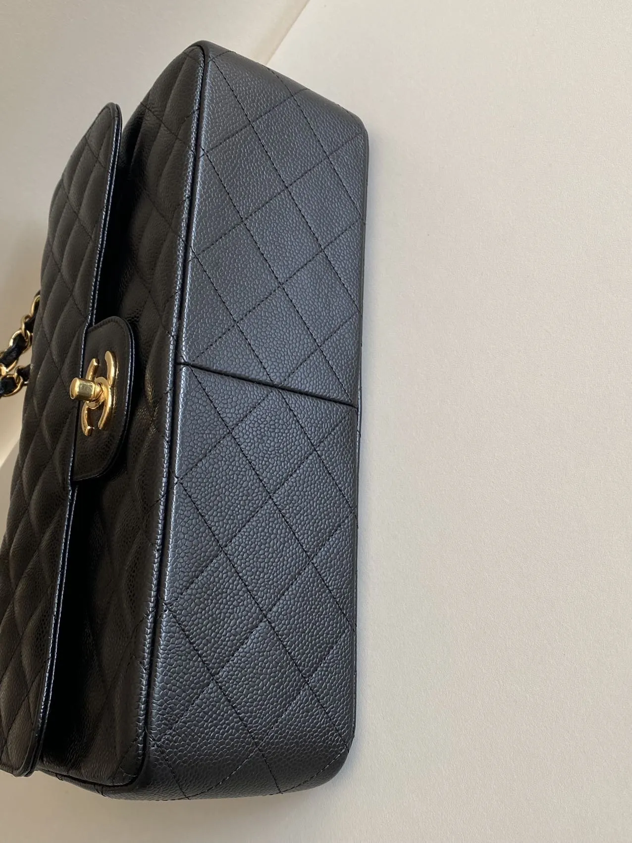 CHANEL Black Jumbo Classic Flap Bag CHANEL Black Jumbo Classic Flap Bag