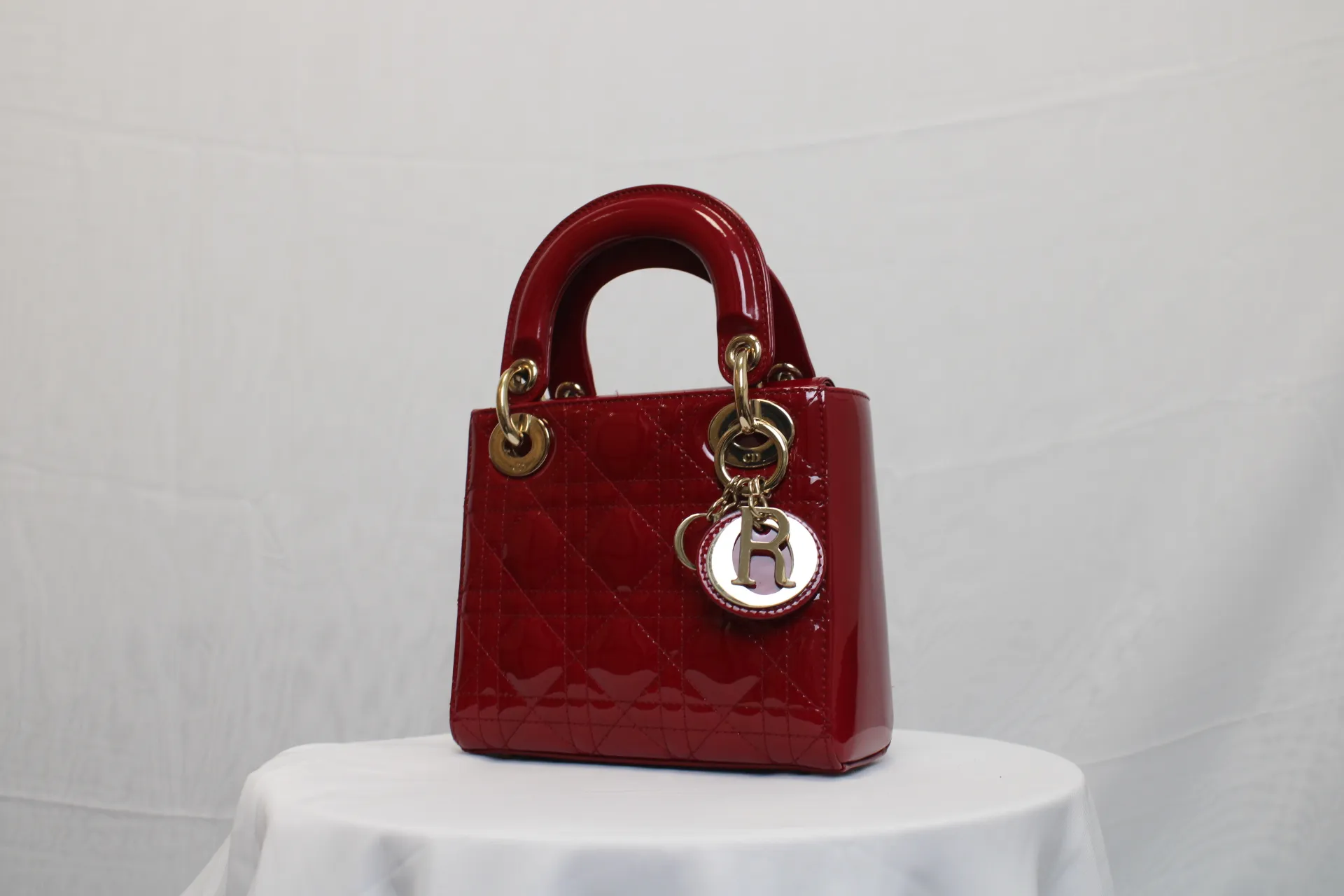 DIOR Mini Lady Dior Lady Mini Bag Cherry Red Patent Leather DIOR Mini Lady Dior Lady Mini Bag Cherry Red Patent Leather