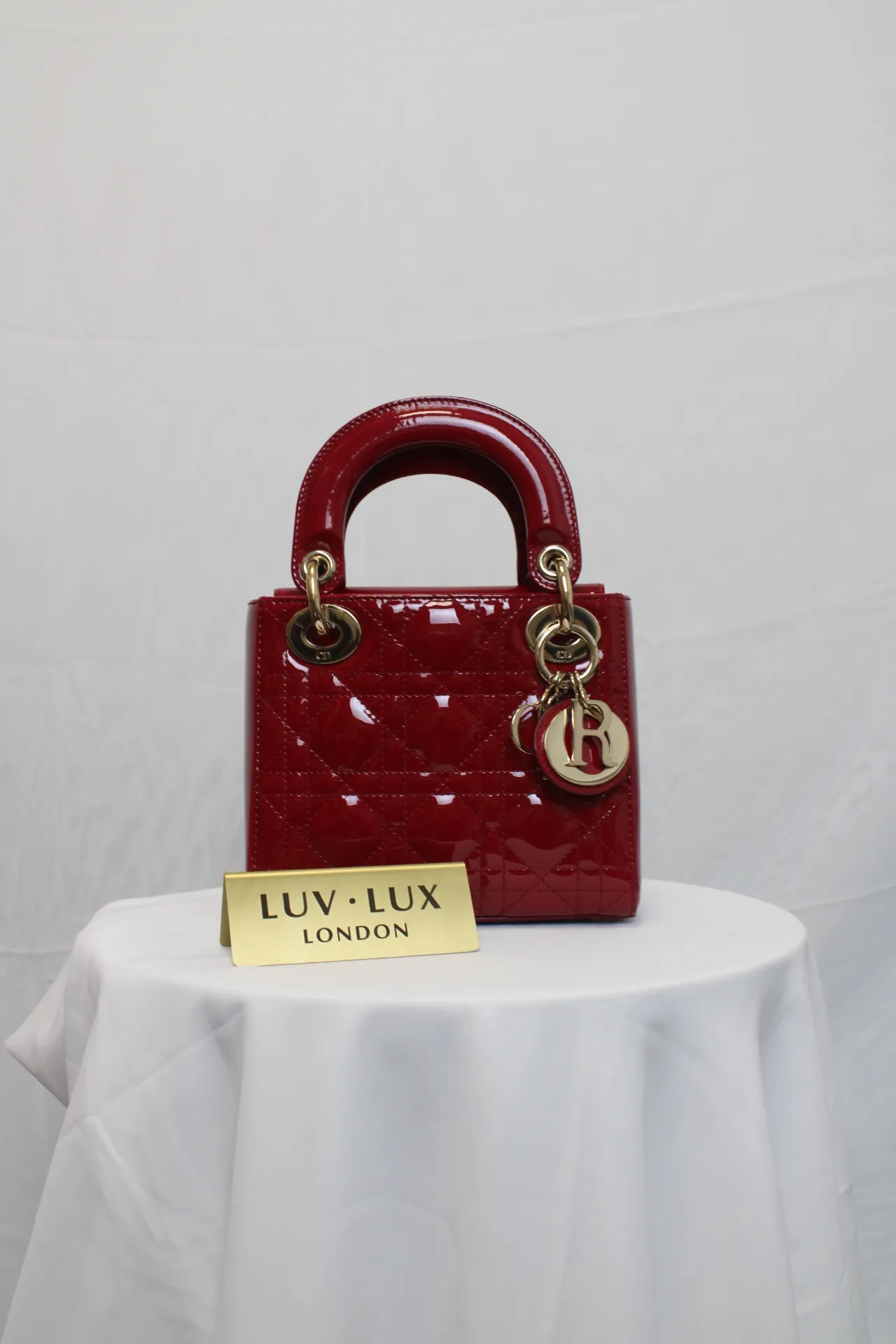 DIOR Mini Lady Dior Lady Mini Bag Cherry Red Patent Leather DIOR Mini Lady Dior Lady Mini Bag Cherry Red Patent Leather
