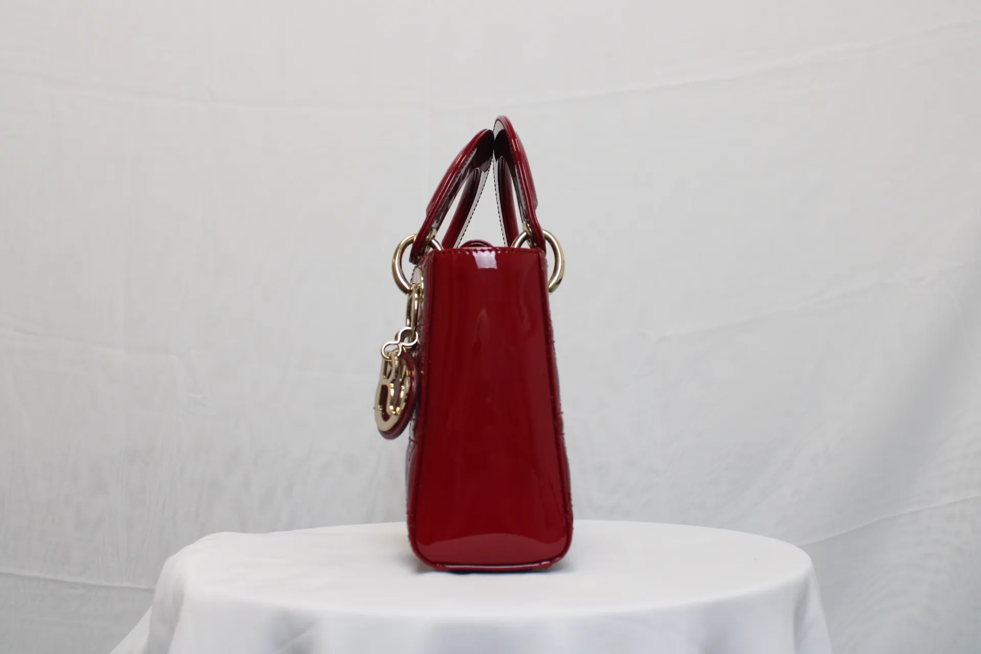 DIOR Mini Lady Dior Lady Mini Bag Cherry Red Patent Leather DIOR Mini Lady Dior Lady Mini Bag Cherry Red Patent Leather