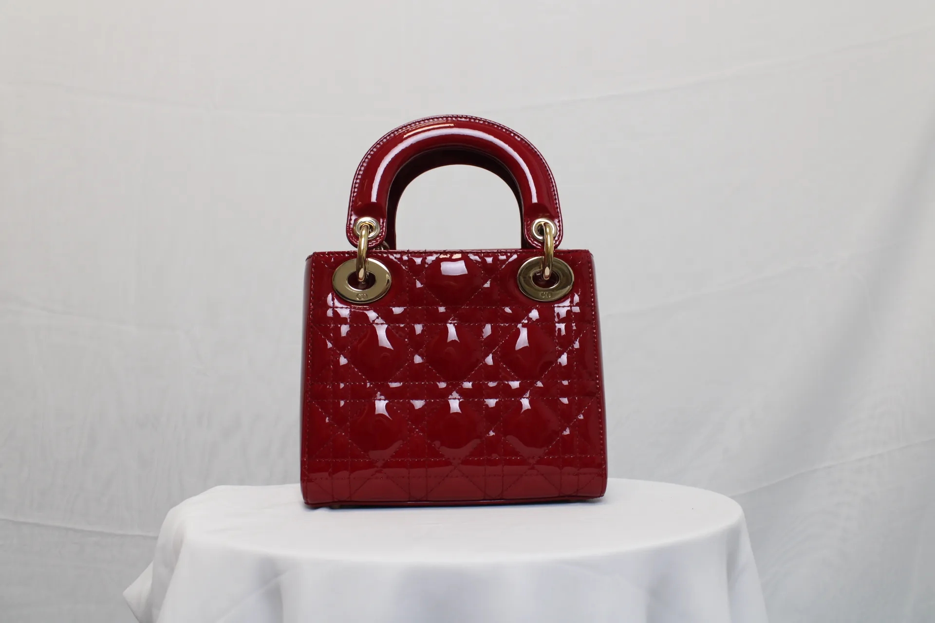DIOR Mini Lady Dior Lady Mini Bag Cherry Red Patent Leather DIOR Mini Lady Dior Lady Mini Bag Cherry Red Patent Leather