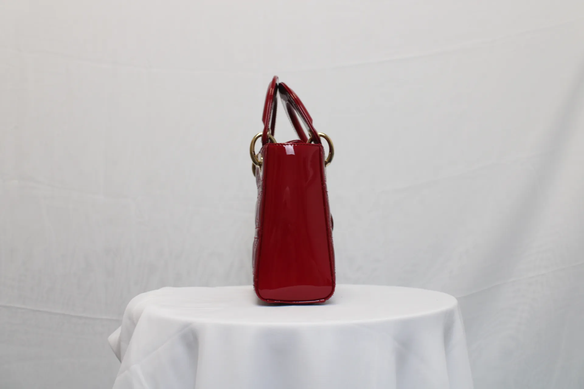 DIOR Mini Lady Dior Lady Mini Bag Cherry Red Patent Leather DIOR Mini Lady Dior Lady Mini Bag Cherry Red Patent Leather