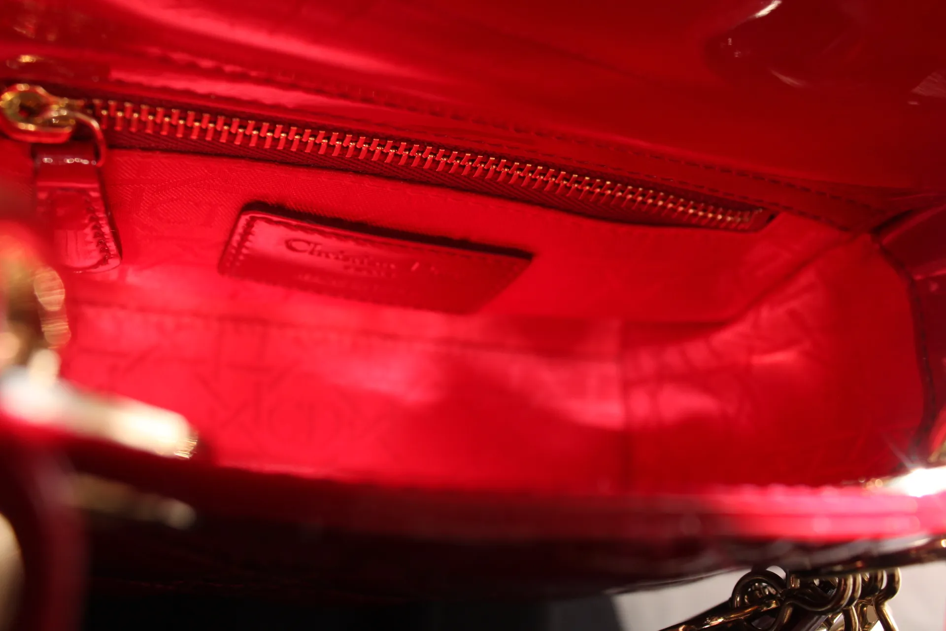 DIOR Mini Lady Dior Lady Mini Bag Cherry Red Patent Leather DIOR Mini Lady Dior Lady Mini Bag Cherry Red Patent Leather