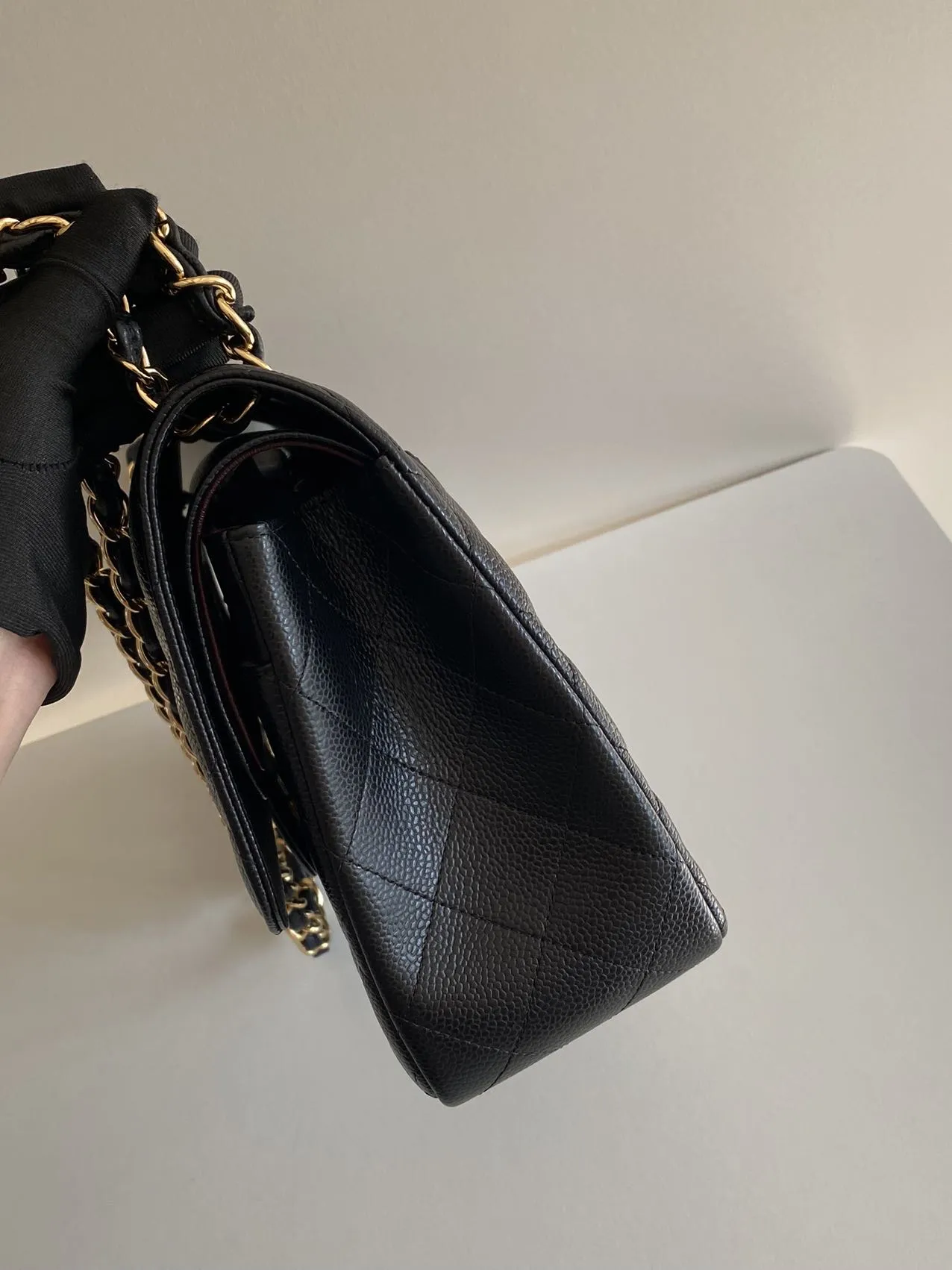 CHANEL Black Jumbo Classic Flap Bag CHANEL Black Jumbo Classic Flap Bag