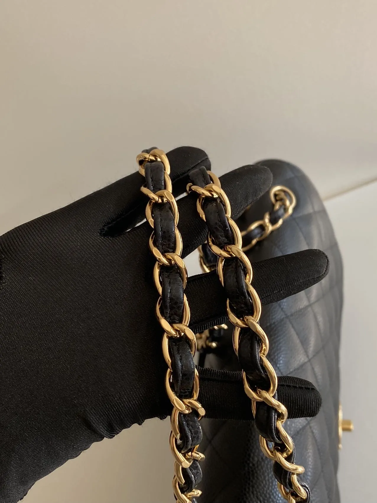 CHANEL Black Jumbo Classic Flap Bag CHANEL Black Jumbo Classic Flap Bag