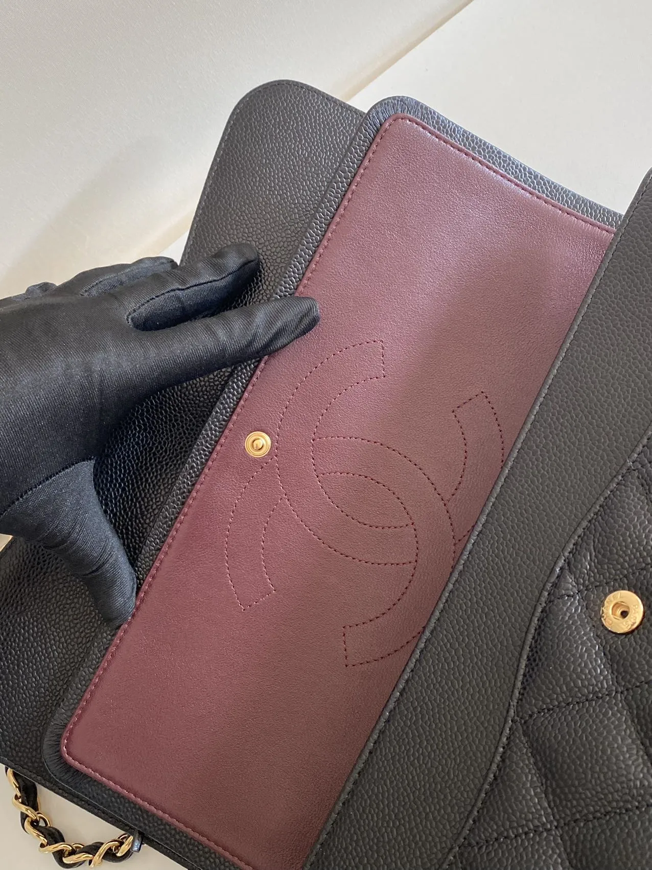 CHANEL Black Jumbo Classic Flap Bag CHANEL Black Jumbo Classic Flap Bag