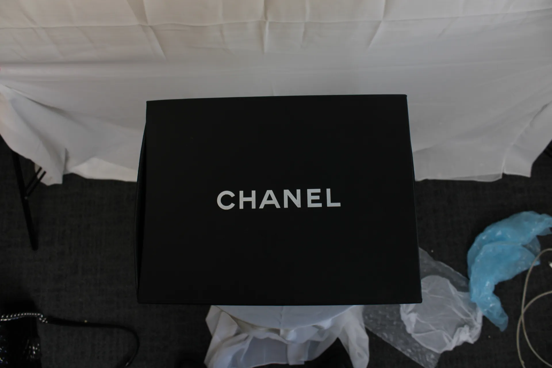 CHANEL Black / Brown Patent Medium Boy Bag CHANEL Black / Brown Patent Medium Boy Bag