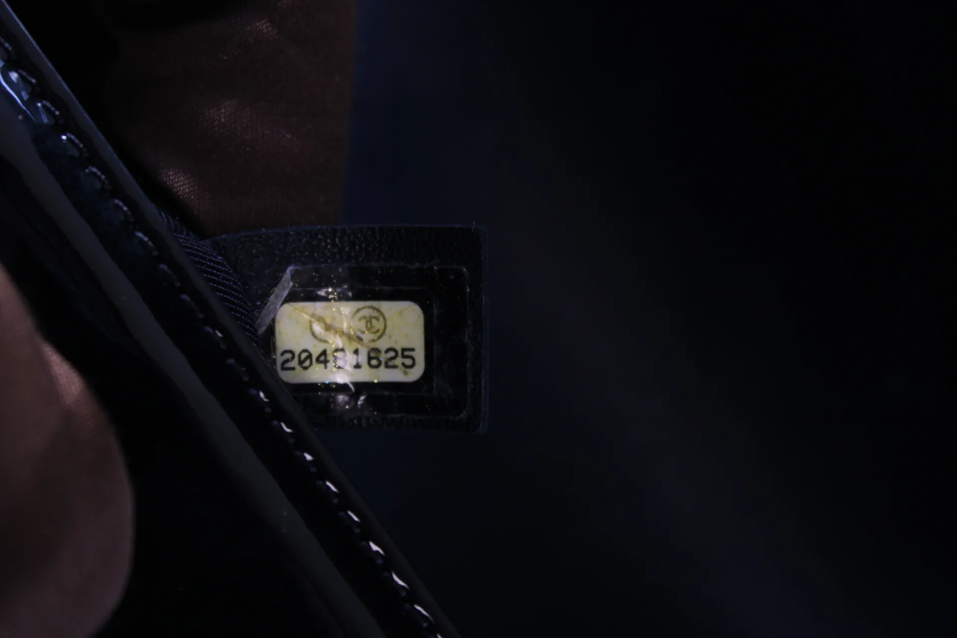 CHANEL Black / Brown Patent Medium Boy Bag CHANEL Black / Brown Patent Medium Boy Bag