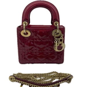 DIOR Mini Lady Dior Lady Mini Bag Cherry Red Patent Leather