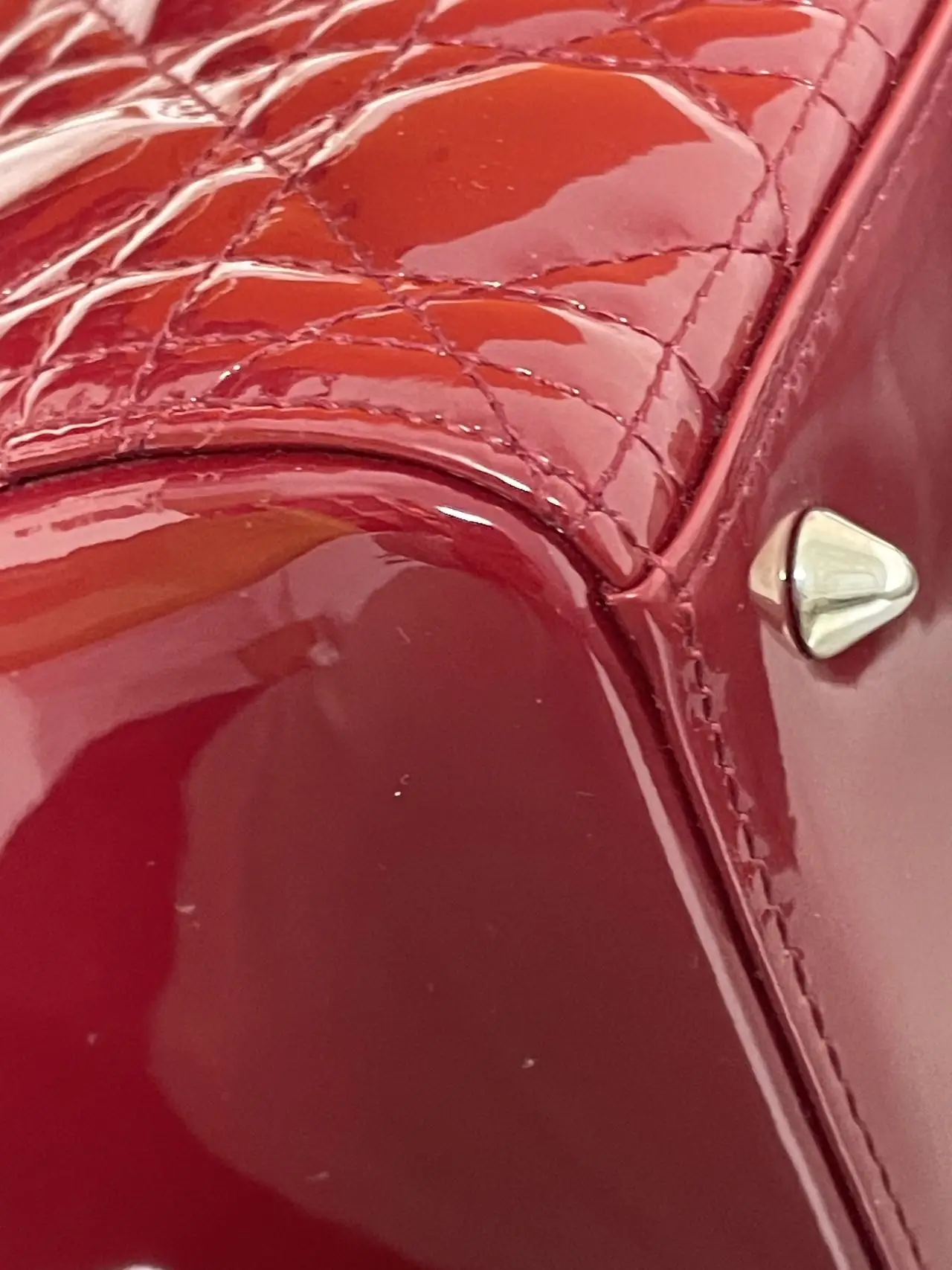 DIOR Medium Lady Dior Bag Cherry Red Patent Cannage Calfskin DIOR Medium Lady Dior Bag Cherry Red Patent Cannage Calfskin