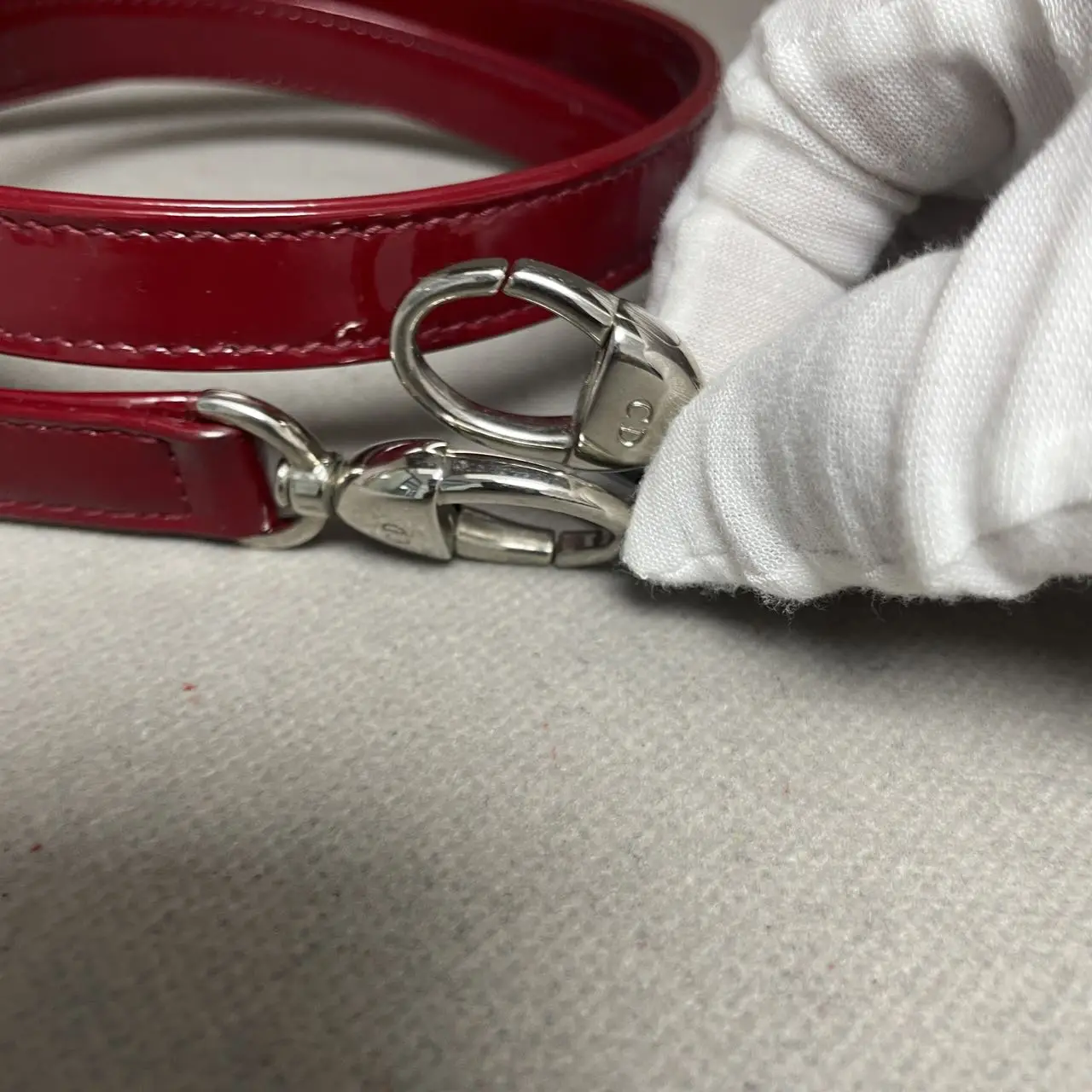 DIOR Medium Lady Dior Bag Cherry Red Patent Cannage Calfskin DIOR Medium Lady Dior Bag Cherry Red Patent Cannage Calfskin