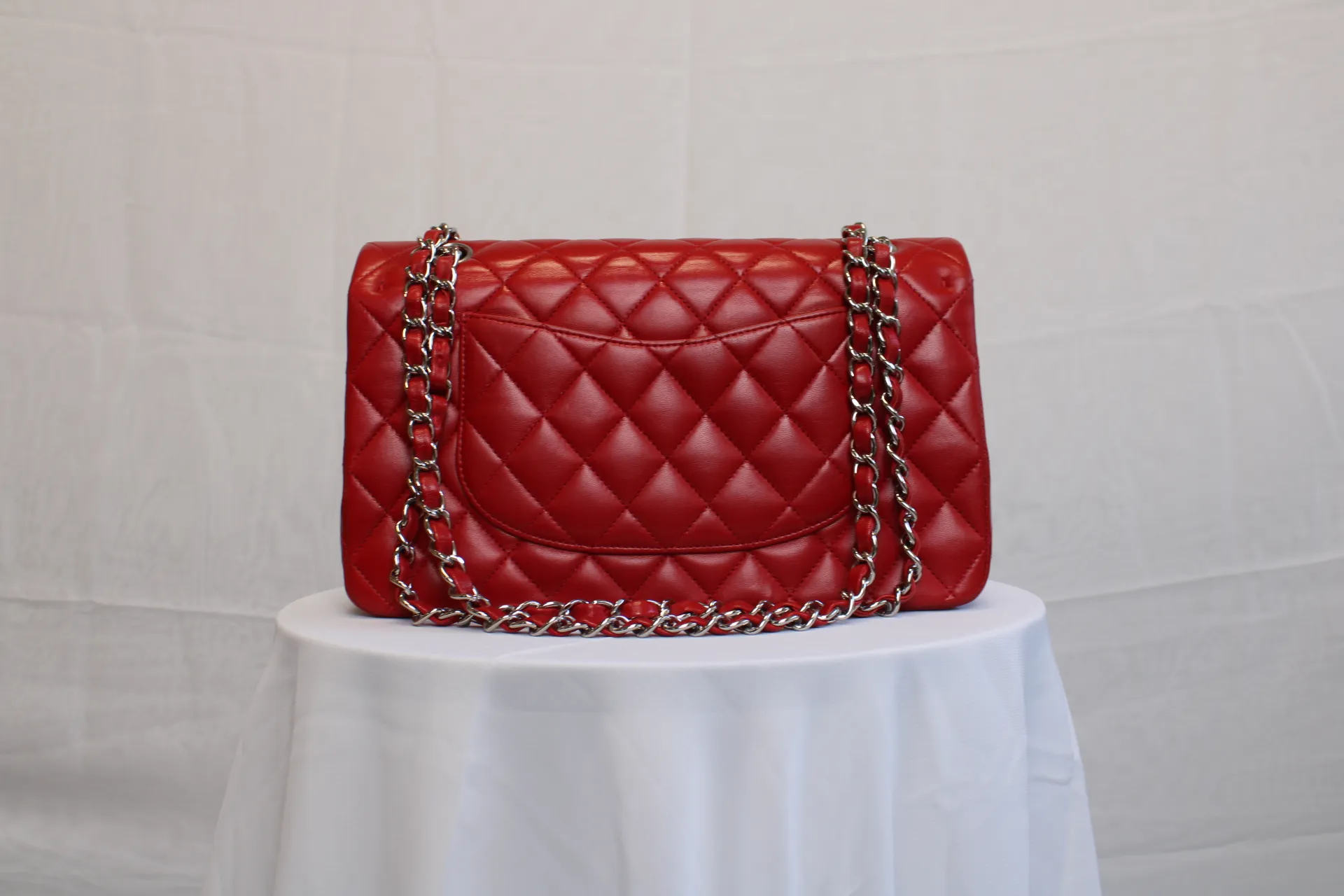 CHANEL 11.22 Classic Flap Handbag Medium Red Lambskin CHANEL 11.22 Classic Flap Handbag Medium Red Lambskin