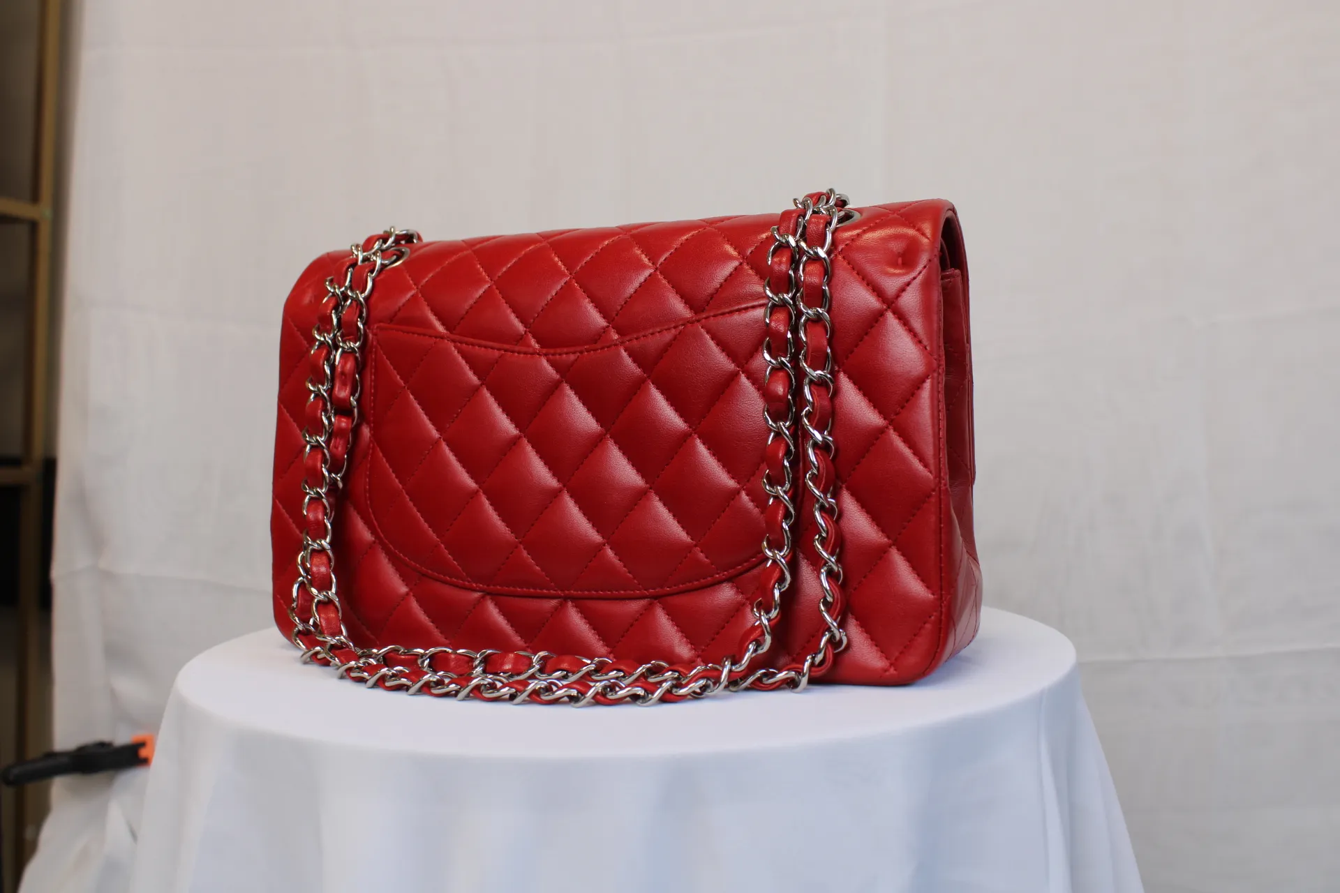 CHANEL 11.22 Classic Flap Handbag Medium Red Lambskin CHANEL 11.22 Classic Flap Handbag Medium Red Lambskin