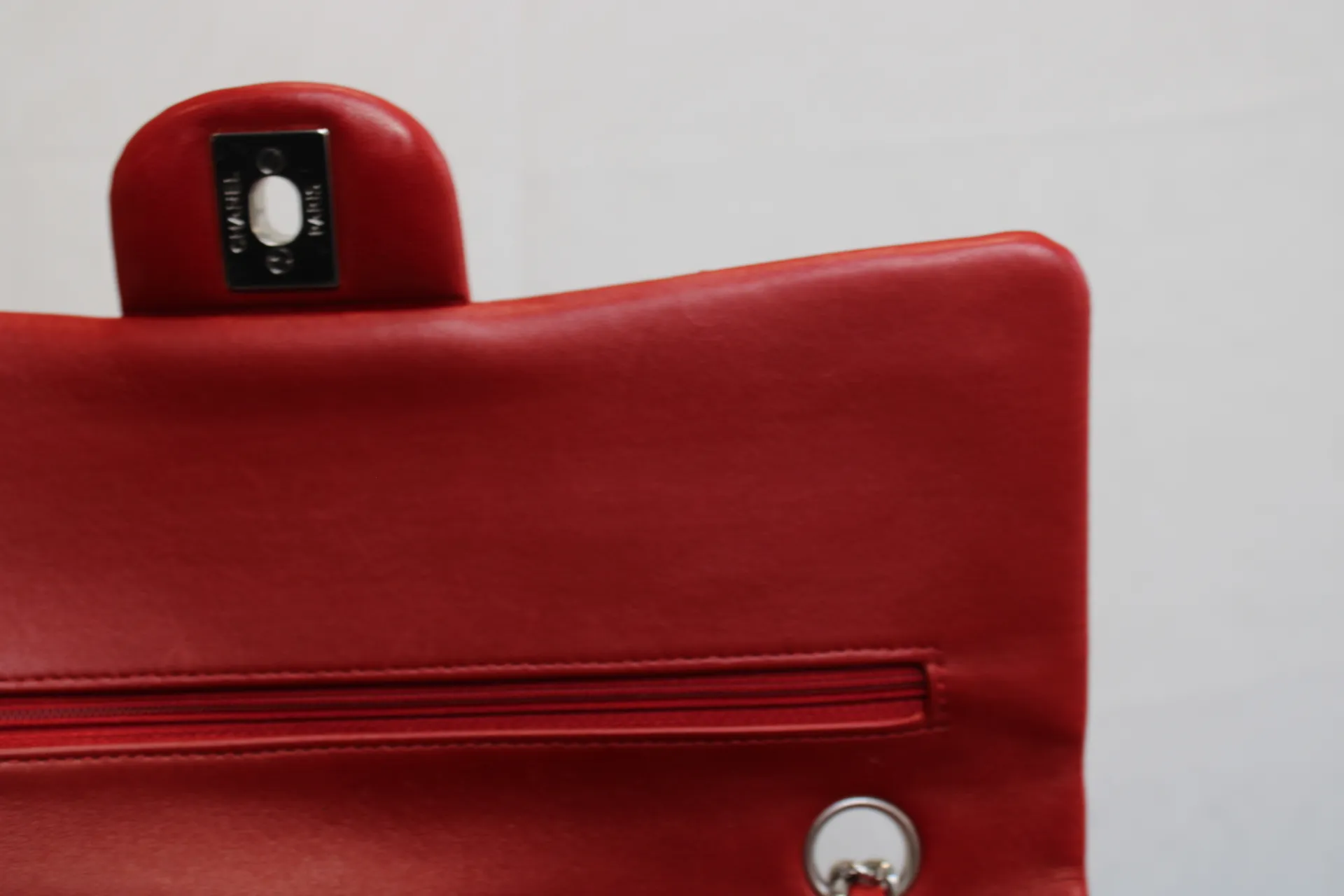 CHANEL 11.22 Classic Flap Handbag Medium Red Lambskin CHANEL 11.22 Classic Flap Handbag Medium Red Lambskin