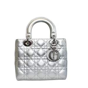 DIOR Small Lady Dior Metallic Grained Calfskin My ABC Bag