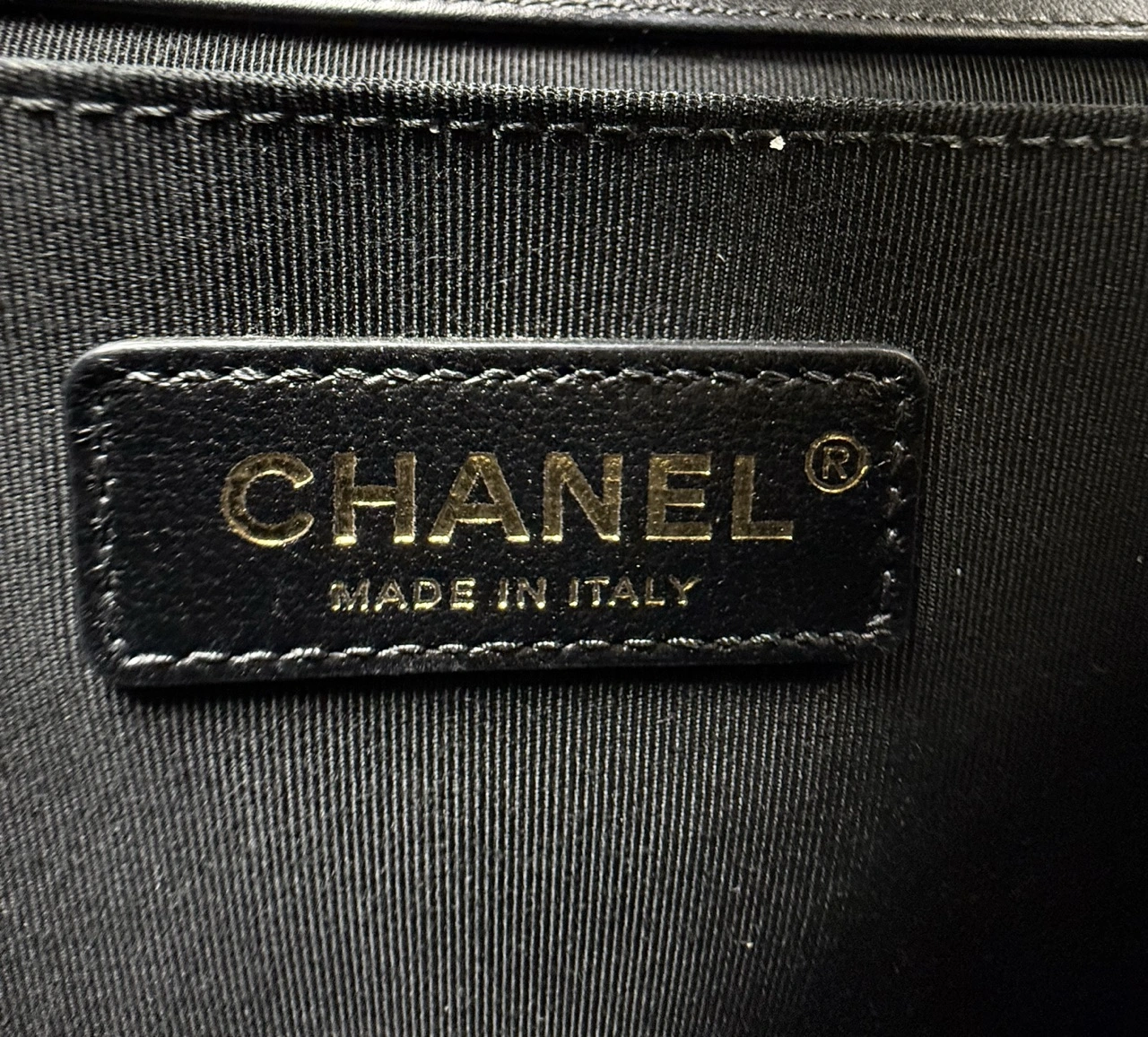 CHANEL Medium Black Lambskin Boy Bag Gold Hardware CHANEL Medium Black Lambskin Boy Bag Gold Hardware