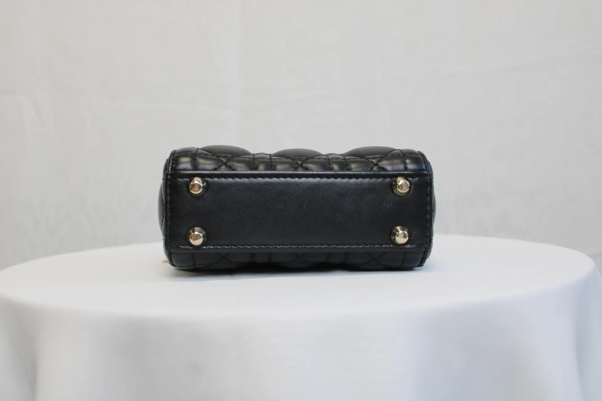 DIOR Lady Dior Micro Bag Black Cannage Lambskin Gold Hardware DIOR Lady Dior Micro Bag Black Cannage Lambskin Gold Hardware