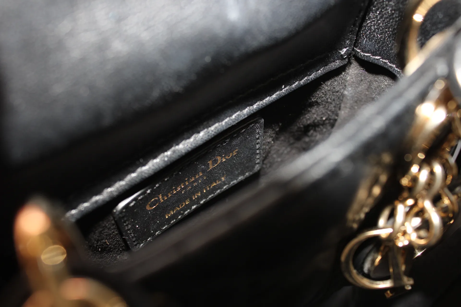 DIOR Lady Dior Micro Bag Black Cannage Lambskin Gold Hardware DIOR Lady Dior Micro Bag Black Cannage Lambskin Gold Hardware