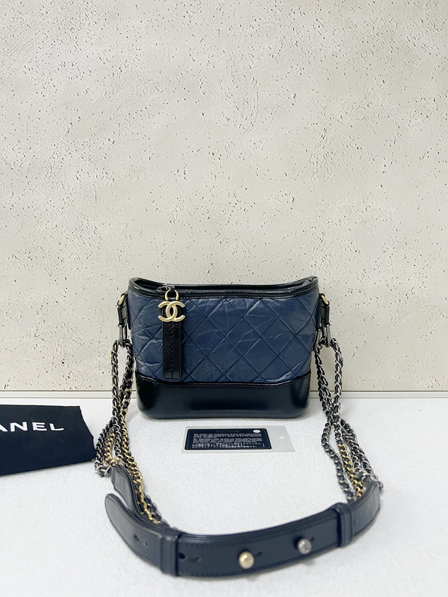 CHANEL Gabrielle Hobo Small Navy Bag - Main Image