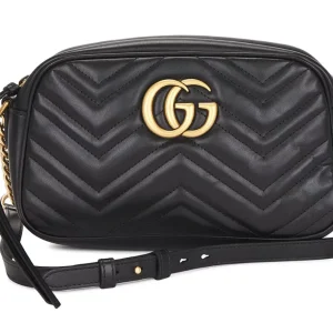 GUCCI GG Marmont Small Black Camera Bag
