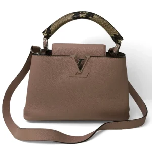 Louis Vuitton Capucines MM Pink Gelato & Python Top Handle Limited Edition