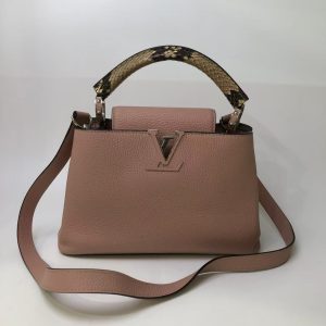 Louis Vuitton Capucines MM Pink Gelato & Python Top Handle Limited Edition