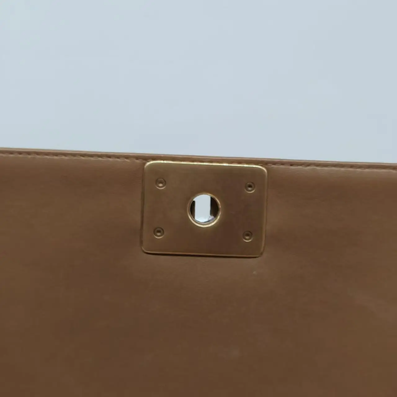 CHANEL Medium Boy Bag Beige Lambskin Gold Hardware CHANEL Medium Boy Bag Beige Lambskin Gold Hardware