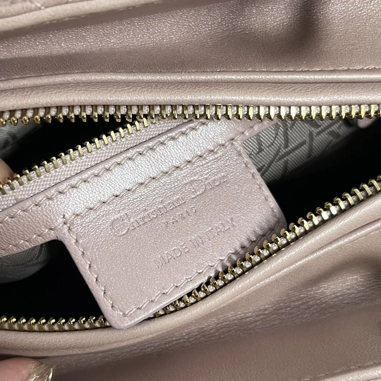 DIOR Pearl Pink Lambskin Medium Lady Dior Bag DIOR Pearl Pink Lambskin Medium Lady Dior Bag