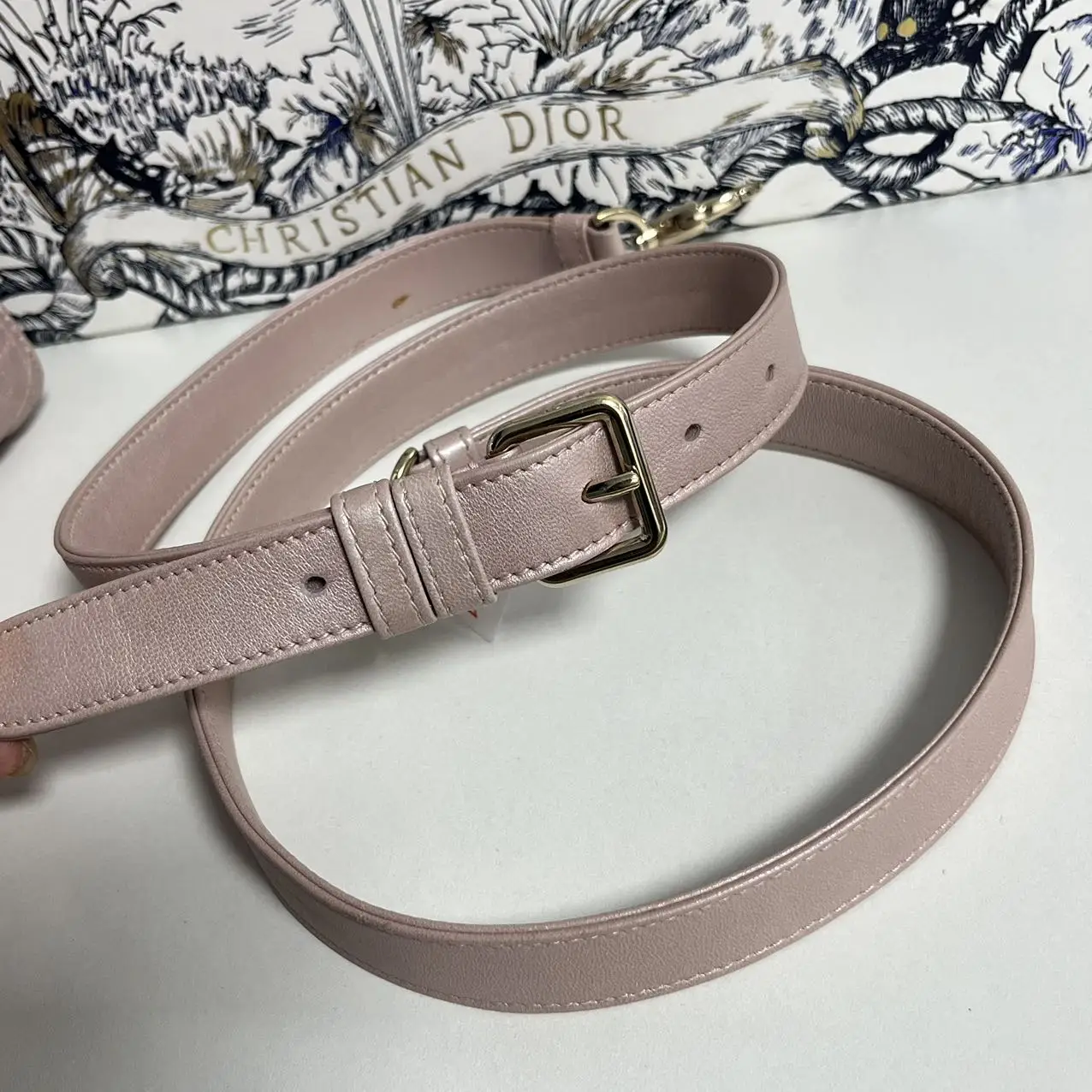 DIOR Pearl Pink Lambskin Medium Lady Dior Bag DIOR Pearl Pink Lambskin Medium Lady Dior Bag