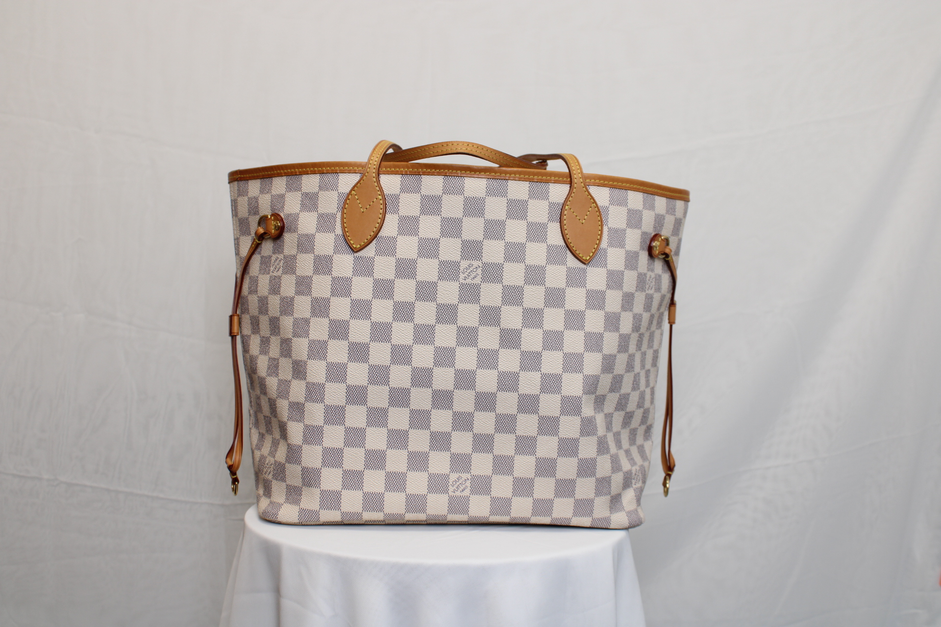 LOUIS VUITTON Neverfull MM Tote Bag Damier Azur Canvas LOUIS VUITTON Neverfull MM Tote Bag Damier Azur Canvas