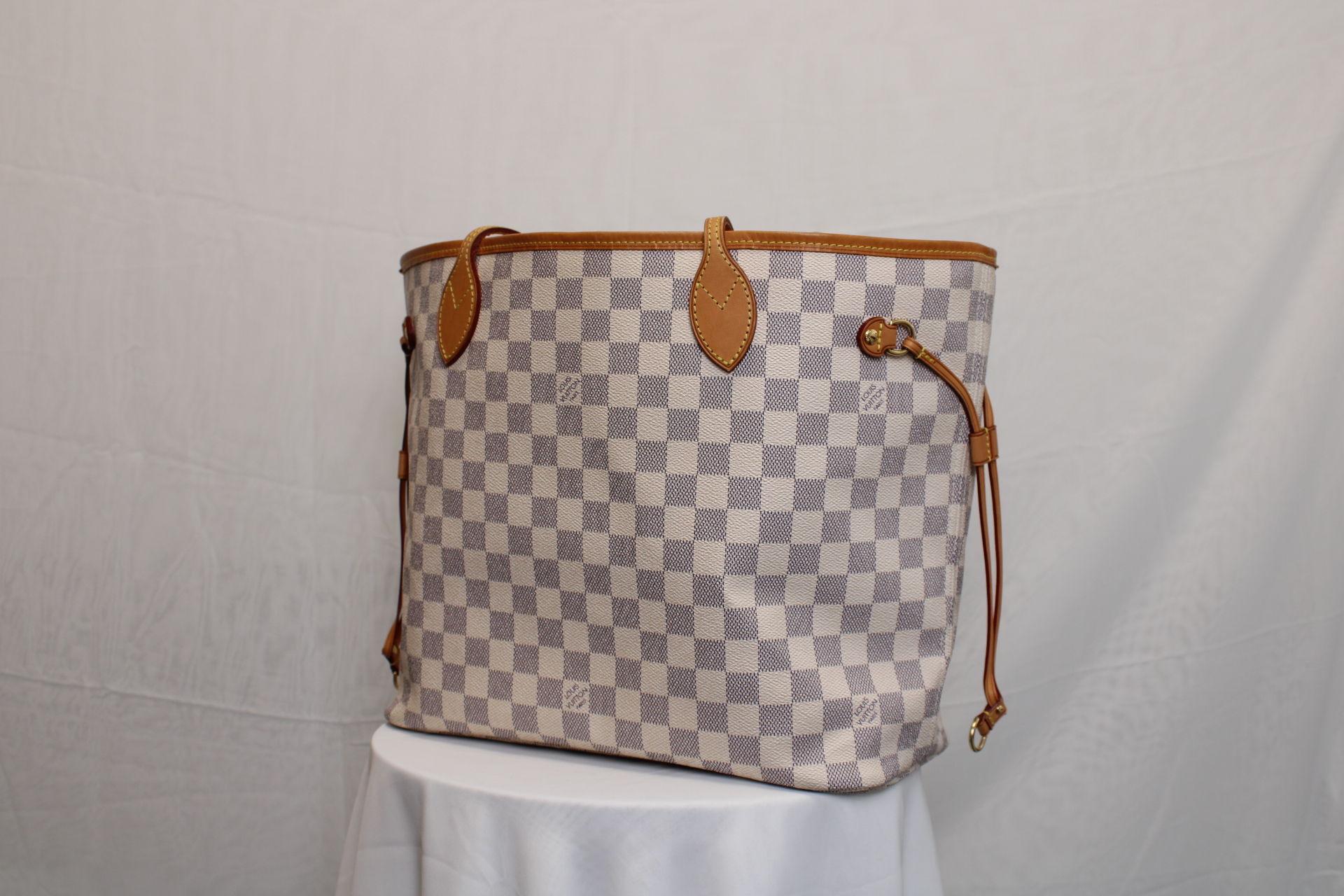 LOUIS VUITTON Neverfull MM Tote Bag Damier Azur Canvas LOUIS VUITTON Neverfull MM Tote Bag Damier Azur Canvas