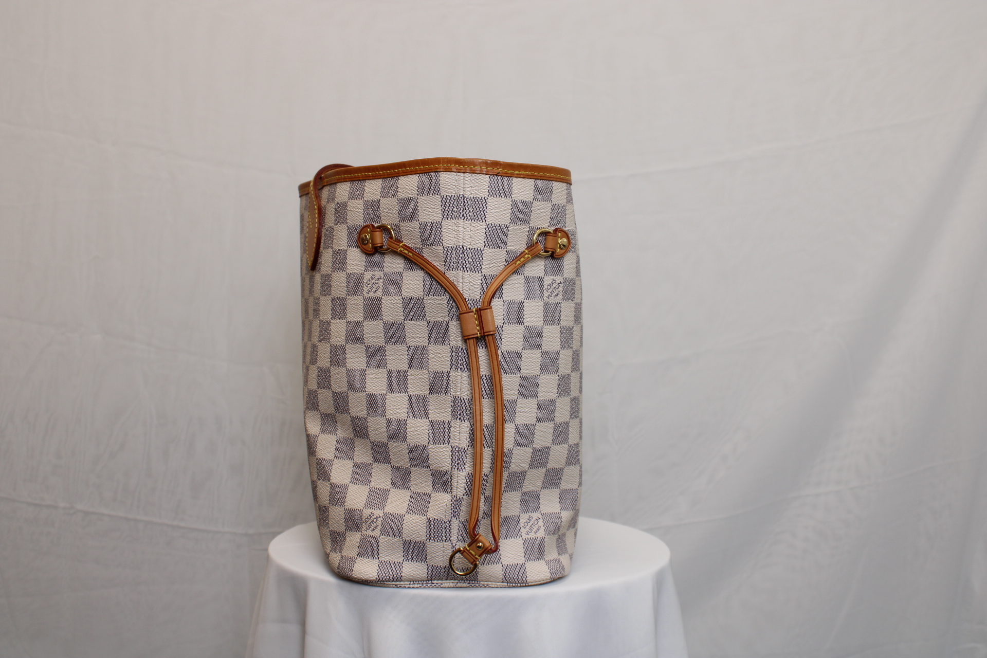 LOUIS VUITTON Neverfull MM Tote Bag Damier Azur Canvas LOUIS VUITTON Neverfull MM Tote Bag Damier Azur Canvas