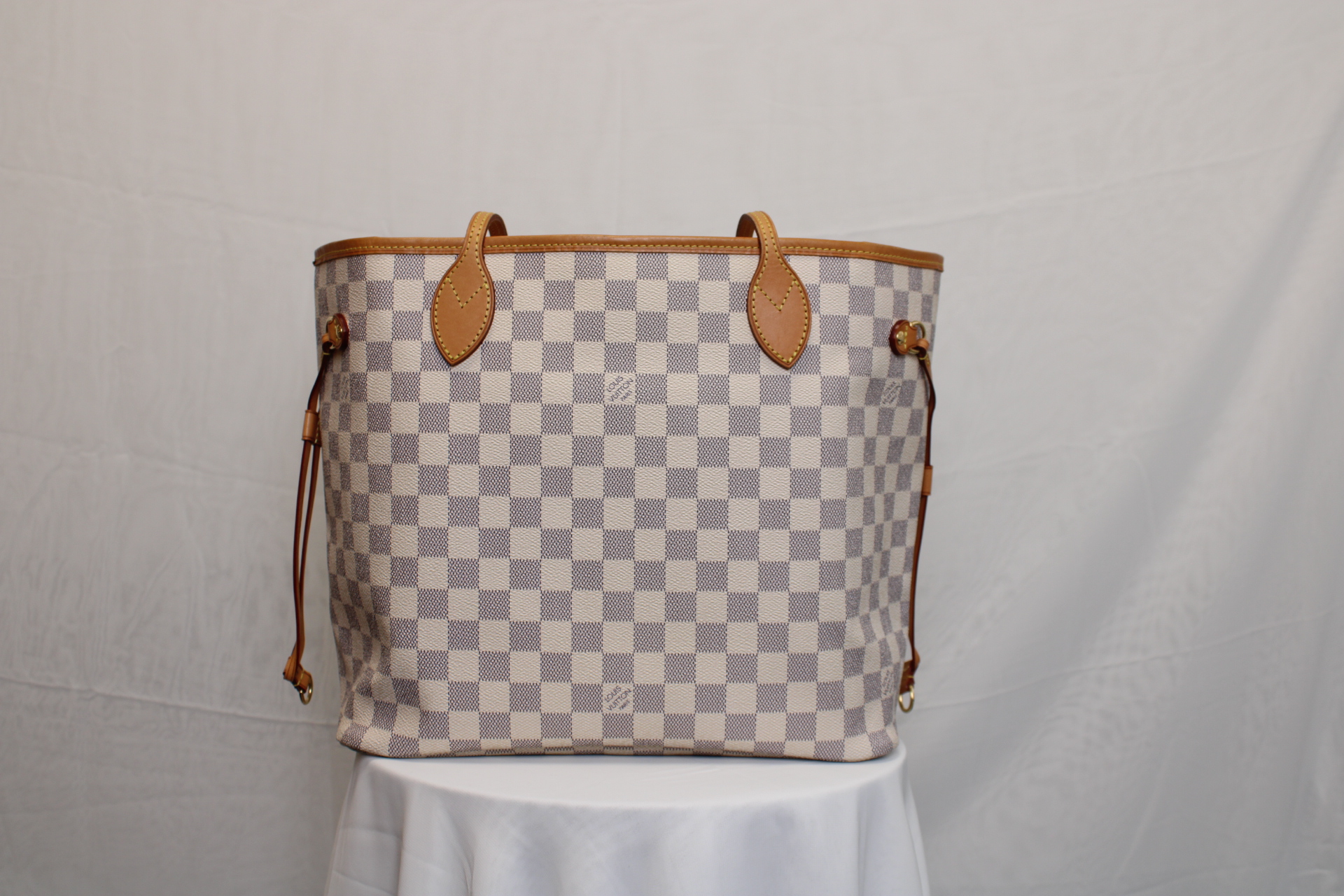LOUIS VUITTON Neverfull MM Tote Bag Damier Azur Canvas LOUIS VUITTON Neverfull MM Tote Bag Damier Azur Canvas