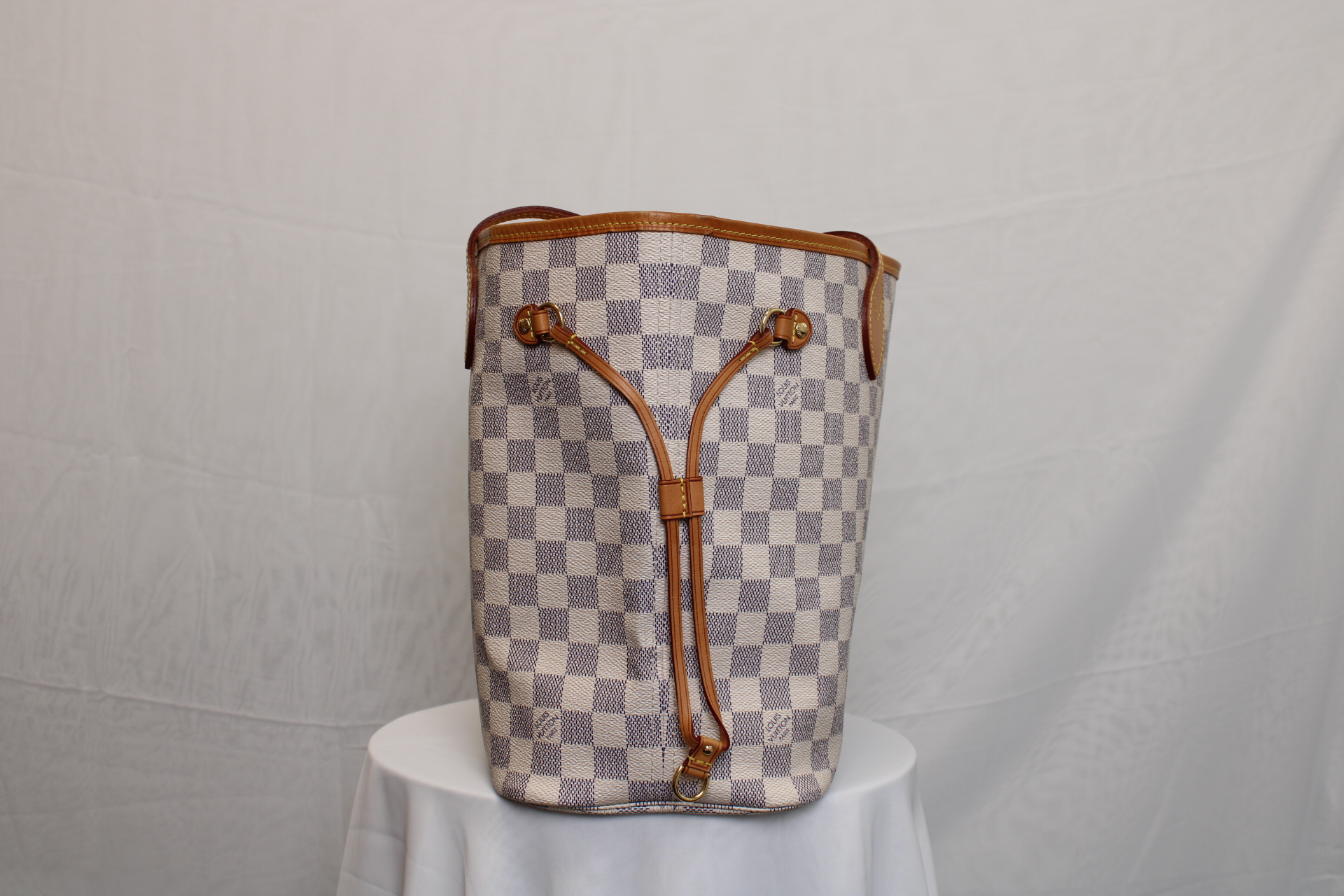 LOUIS VUITTON Neverfull MM Tote Bag Damier Azur Canvas LOUIS VUITTON Neverfull MM Tote Bag Damier Azur Canvas