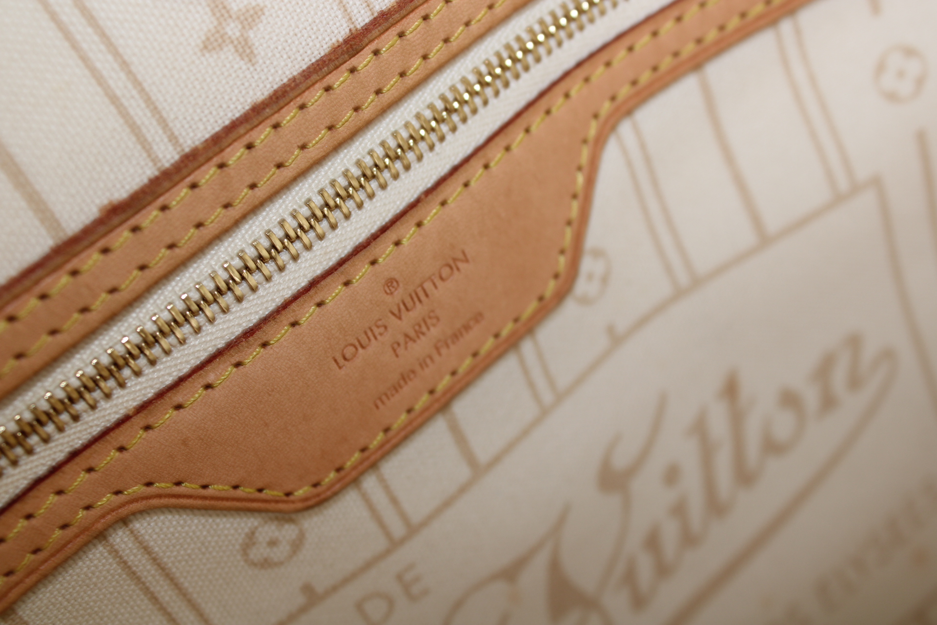 LOUIS VUITTON Neverfull MM Tote Bag Damier Azur Canvas LOUIS VUITTON Neverfull MM Tote Bag Damier Azur Canvas