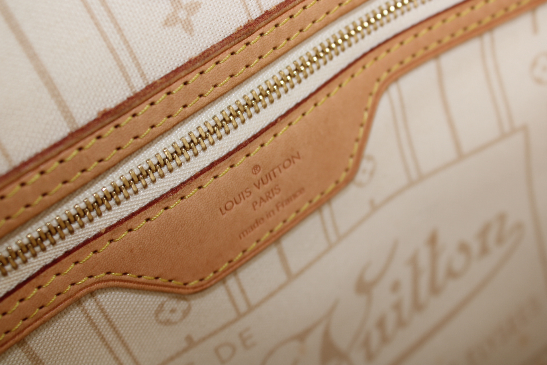 LOUIS VUITTON Neverfull MM Tote Bag Damier Azur Canvas LOUIS VUITTON Neverfull MM Tote Bag Damier Azur Canvas