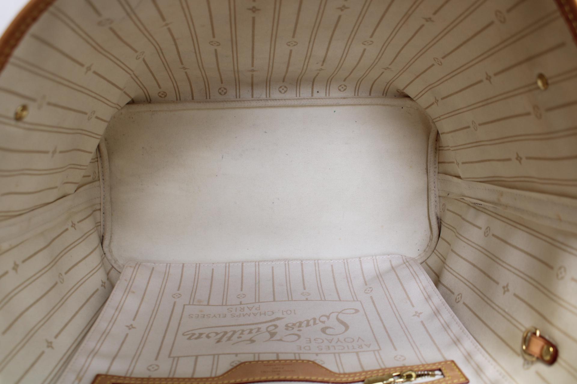 LOUIS VUITTON Neverfull MM Tote Bag Damier Azur Canvas LOUIS VUITTON Neverfull MM Tote Bag Damier Azur Canvas