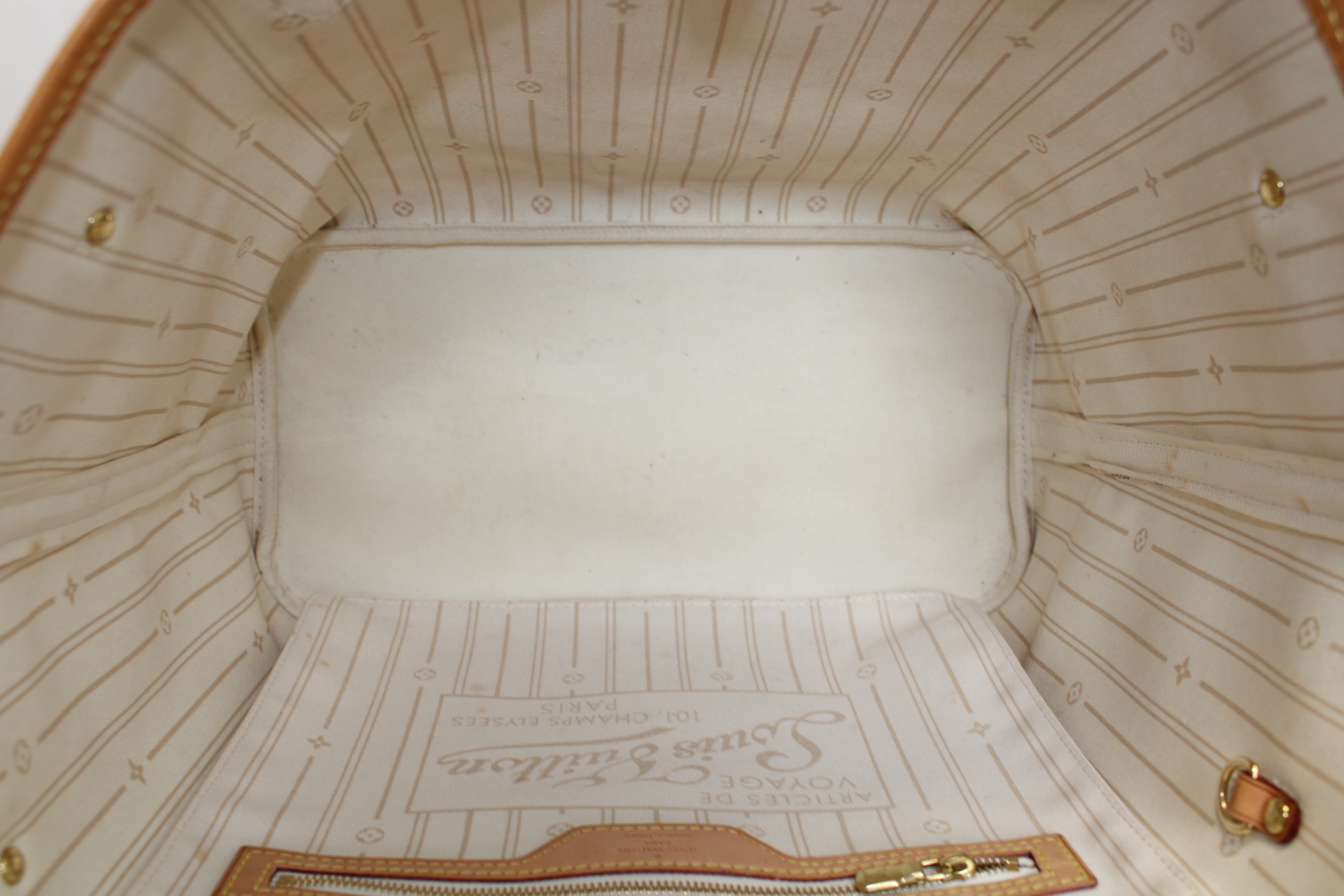 LOUIS VUITTON Neverfull MM Tote Bag Damier Azur Canvas LOUIS VUITTON Neverfull MM Tote Bag Damier Azur Canvas