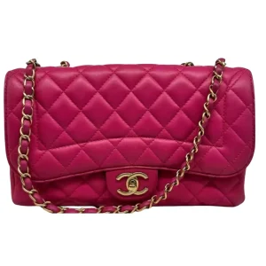 CHANEL Pink/Rose Classic Flap Mini Lady Chevron Bag