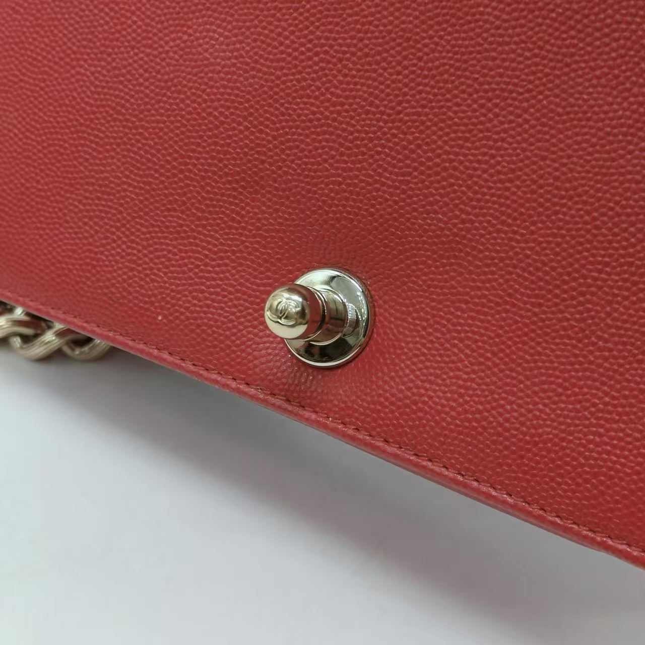 CHANEL Small Boy Bag Red Caviar Leather Gold Hardware CHANEL Small Boy Bag Red Caviar Leather Gold Hardware