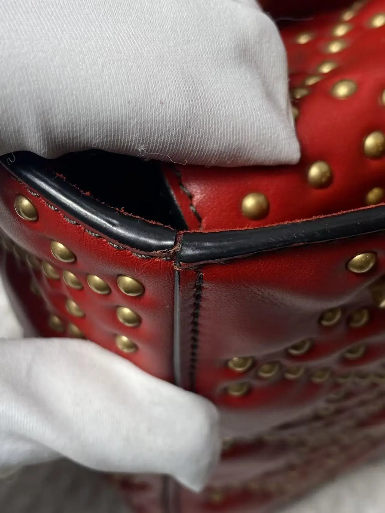 Dior Red Small Lambskin Cannage Studded Supple Lady Dior Dior Red Small Lambskin Cannage Studded Supple Lady Dior