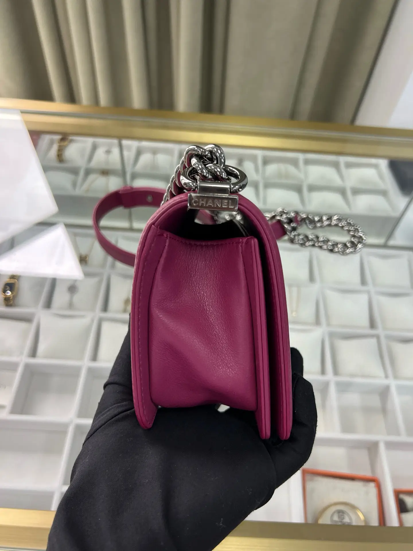 CHANEL Small V-Grain Boy Bag CHANEL Small V-Grain Boy Bag