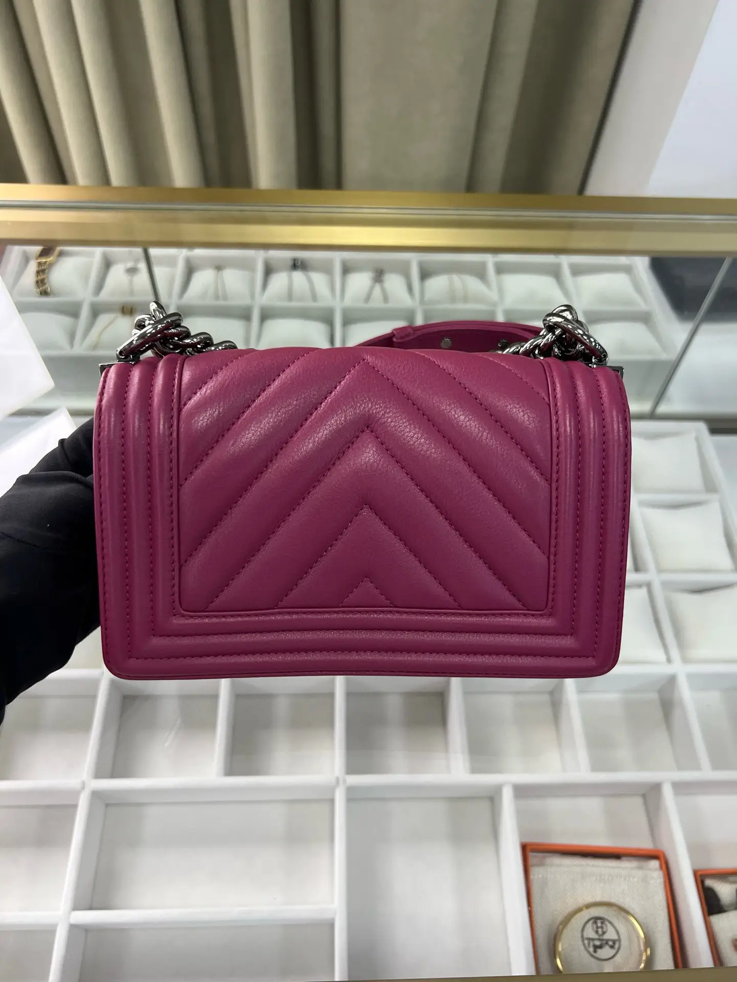 CHANEL Small V-Grain Boy Bag CHANEL Small V-Grain Boy Bag