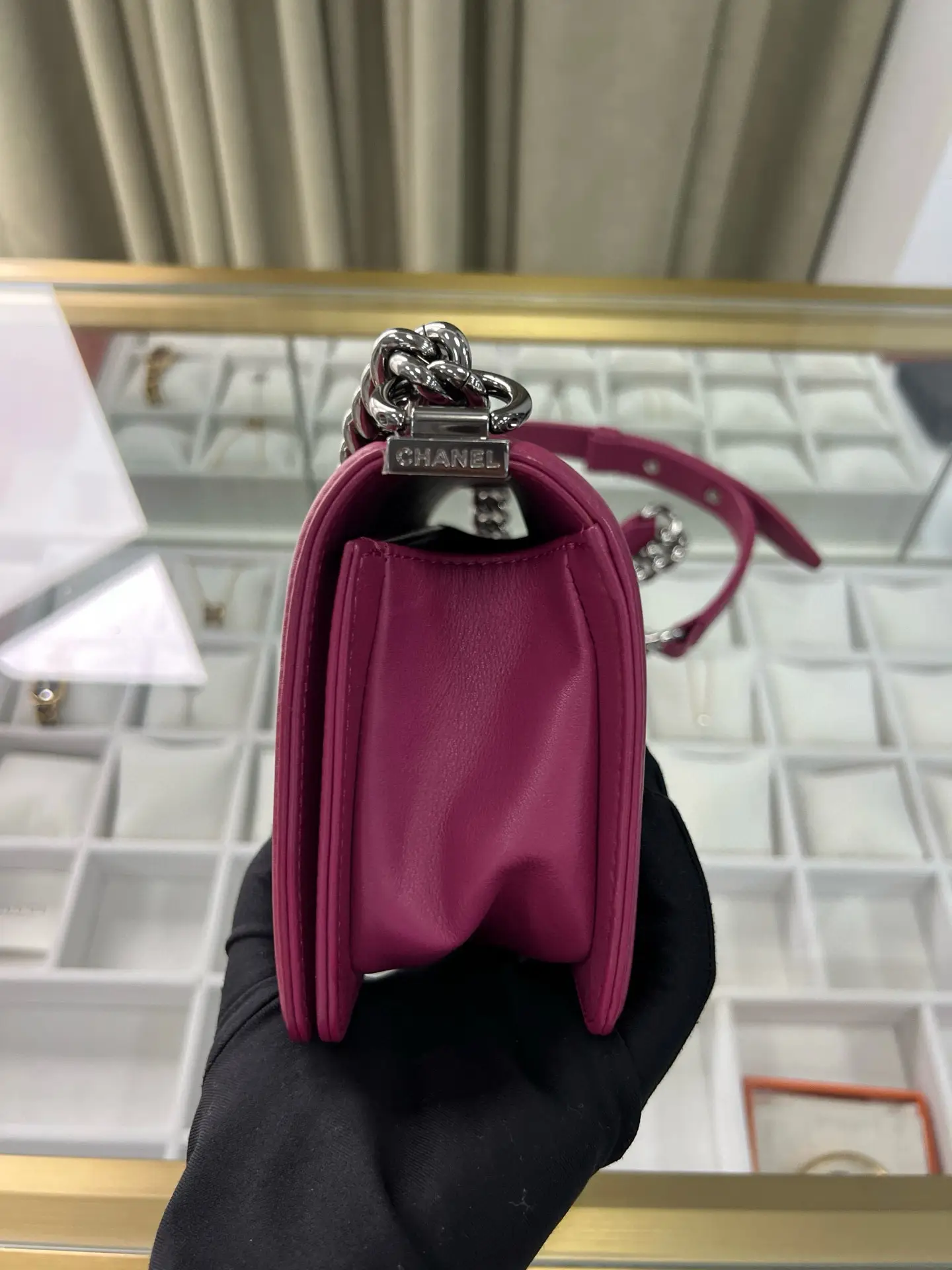 CHANEL Small V-Grain Boy Bag CHANEL Small V-Grain Boy Bag