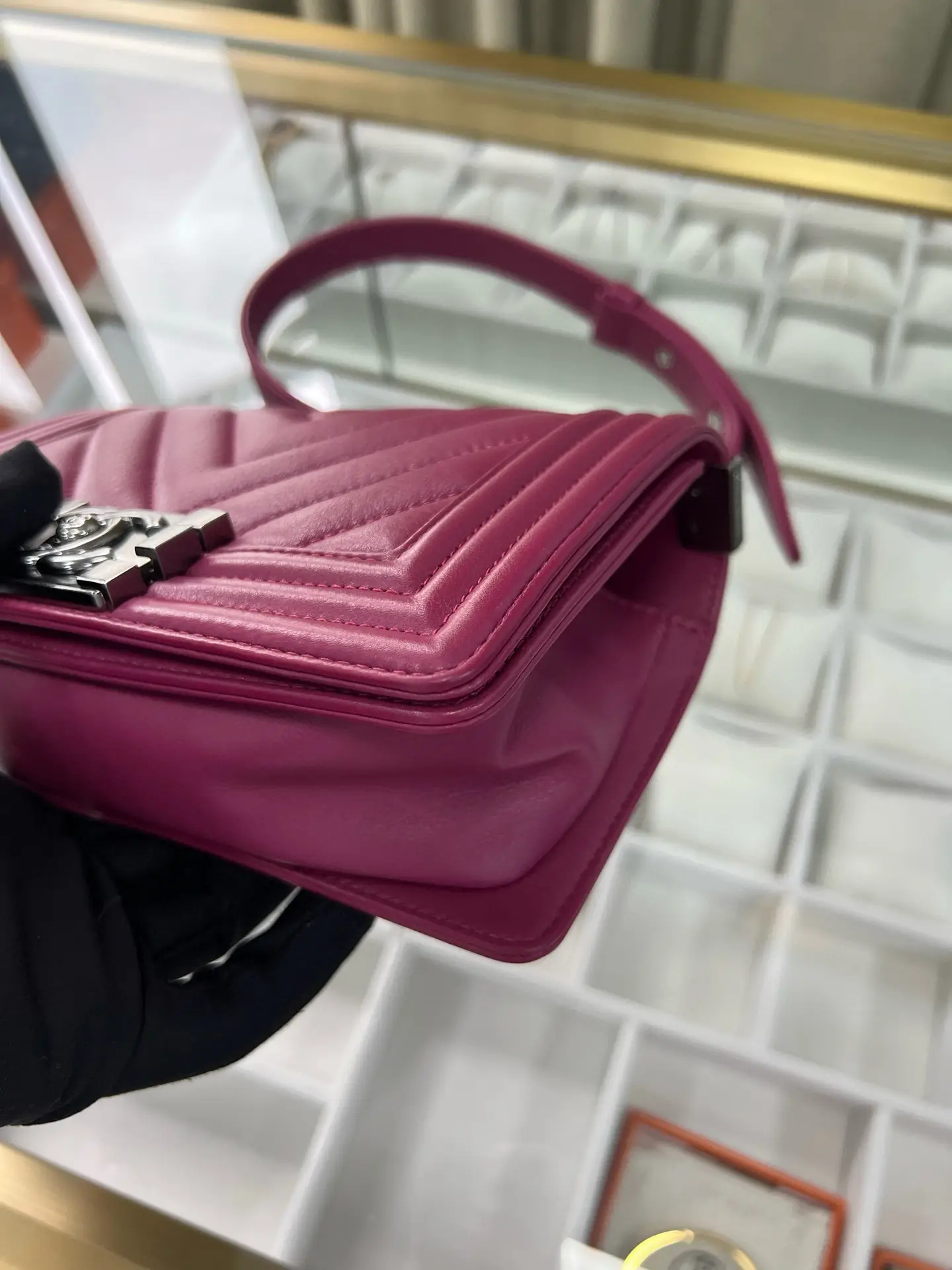 CHANEL Small V-Grain Boy Bag CHANEL Small V-Grain Boy Bag