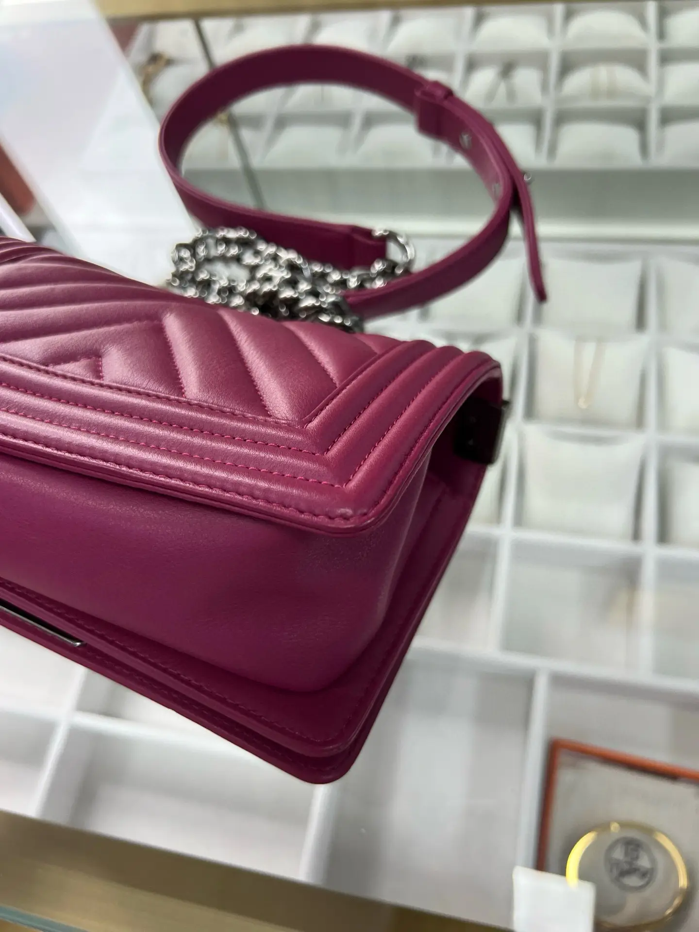 CHANEL Small V-Grain Boy Bag CHANEL Small V-Grain Boy Bag